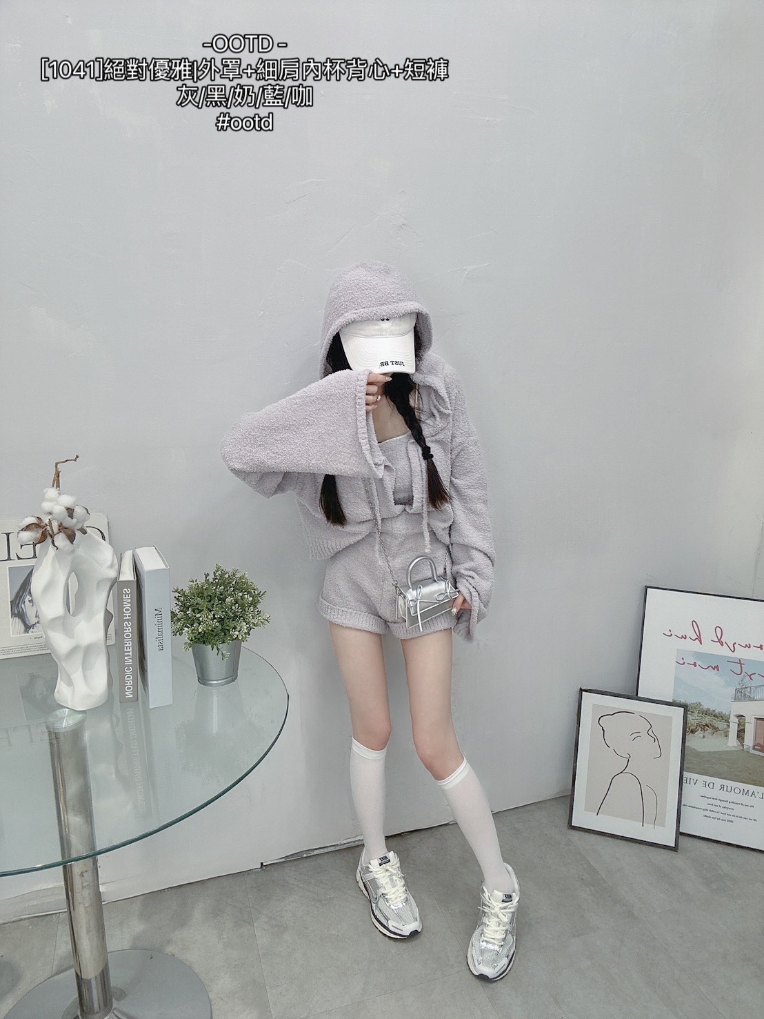 [1041]絕對優雅外罩+細肩內杯背心+短褲 (6)