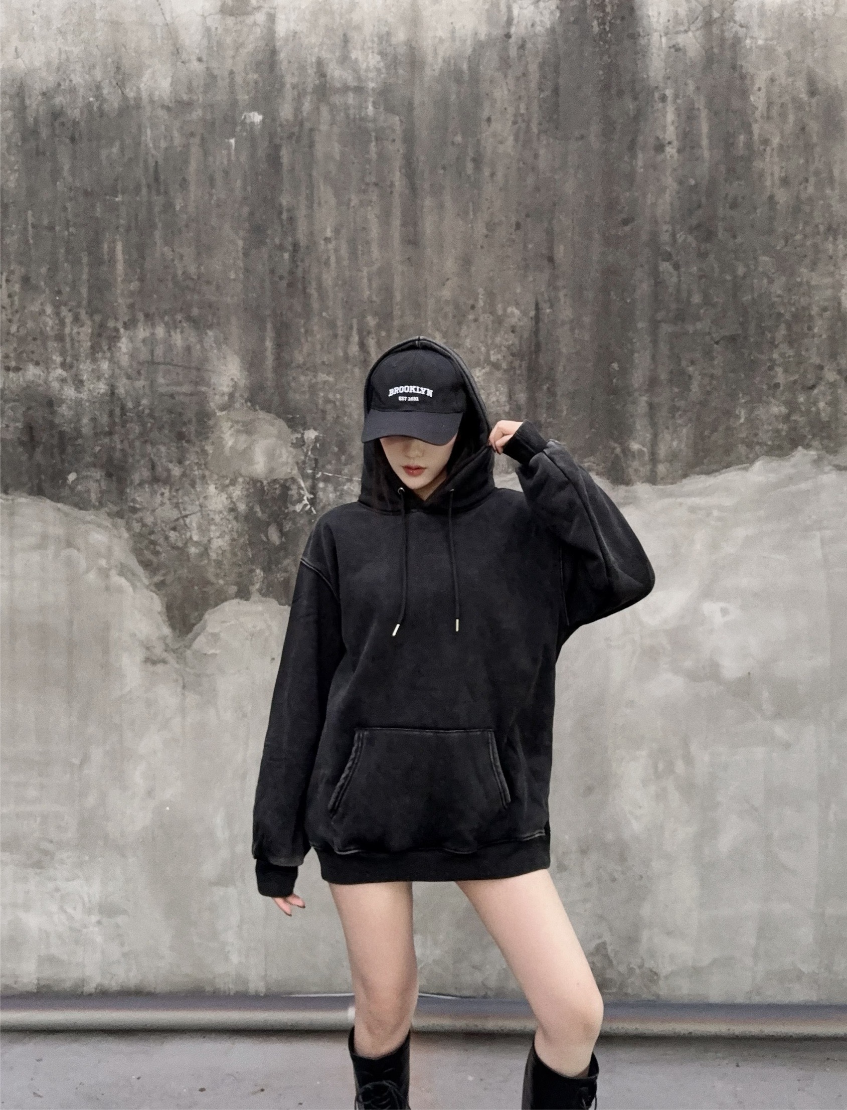 1024070𝓐.𝓓𝓮𝓼𝓲𝓰𝓷『選品』個性水洗刷毛帽T