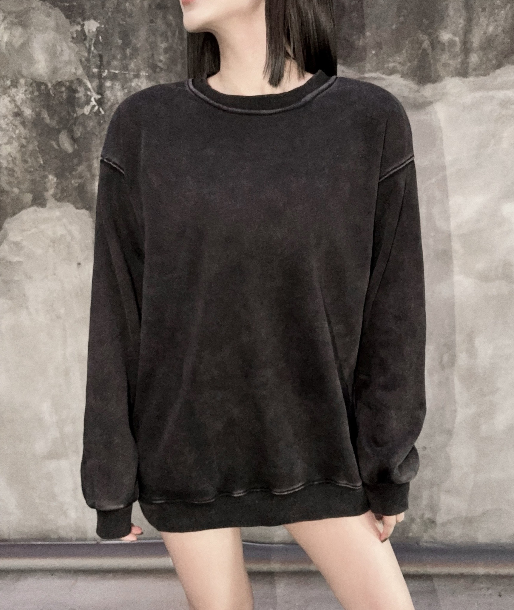 1025060𝓐.𝓓𝓮𝓼𝓲𝓰𝓷『選品』個性水洗刷毛大學T (2)