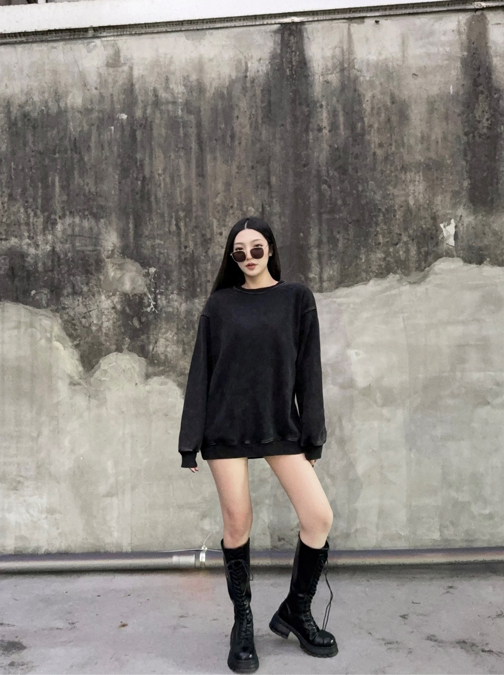 1025060𝓐.𝓓𝓮𝓼𝓲𝓰𝓷『選品』個性水洗刷毛大學T