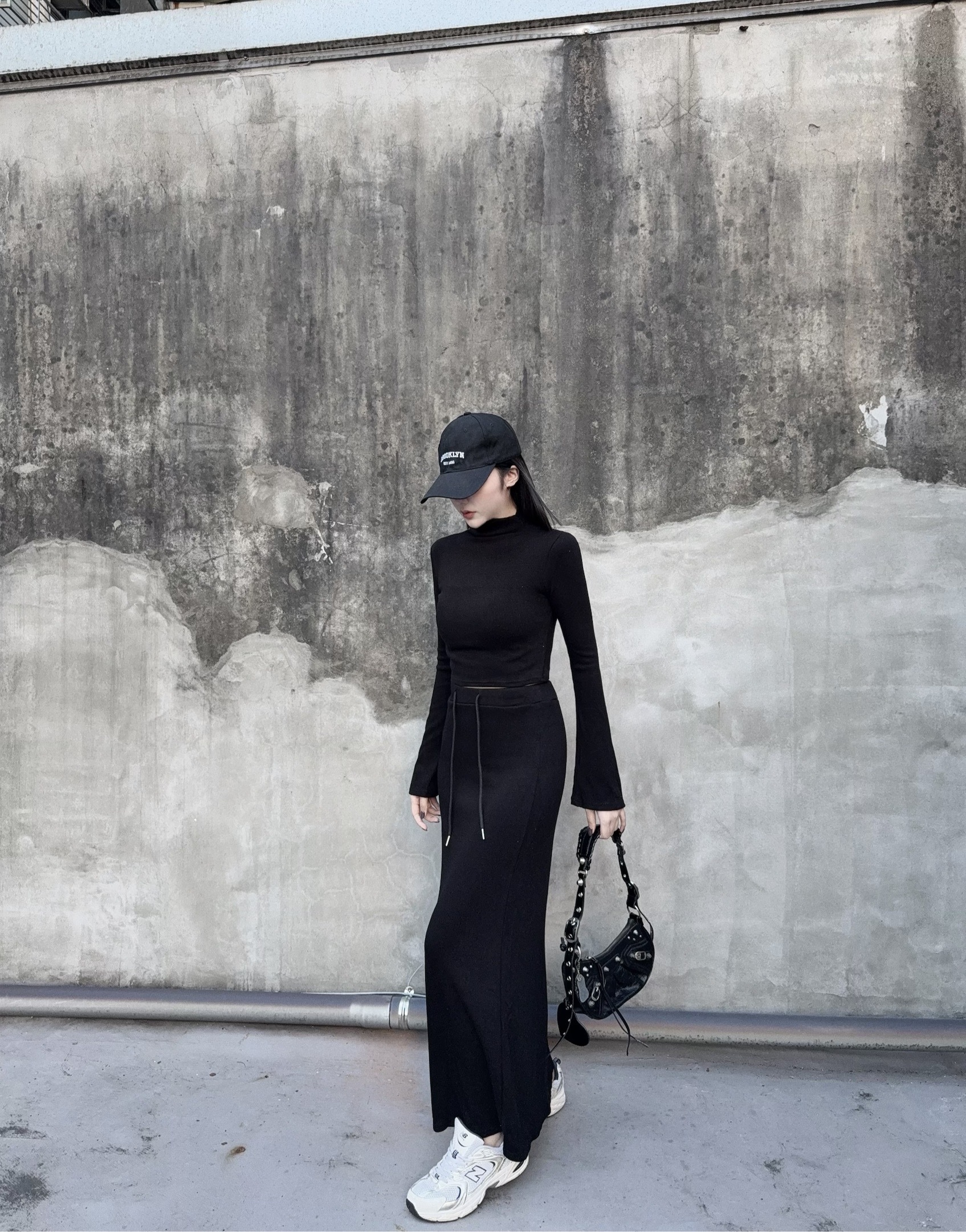 10241150選品』溫柔小姐姐半高領羊絨長裙SET (4)