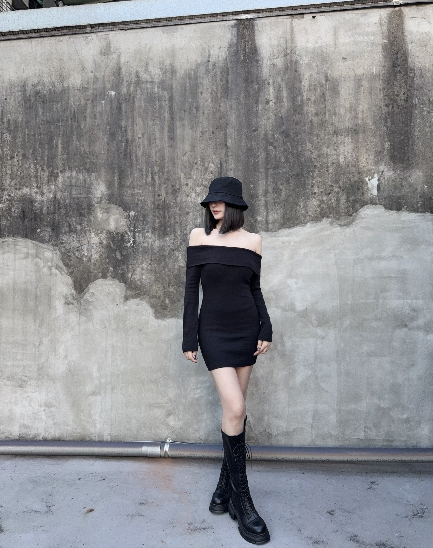 10241013『訂製款』純欲風繞脖翻領一字短洋 (3)