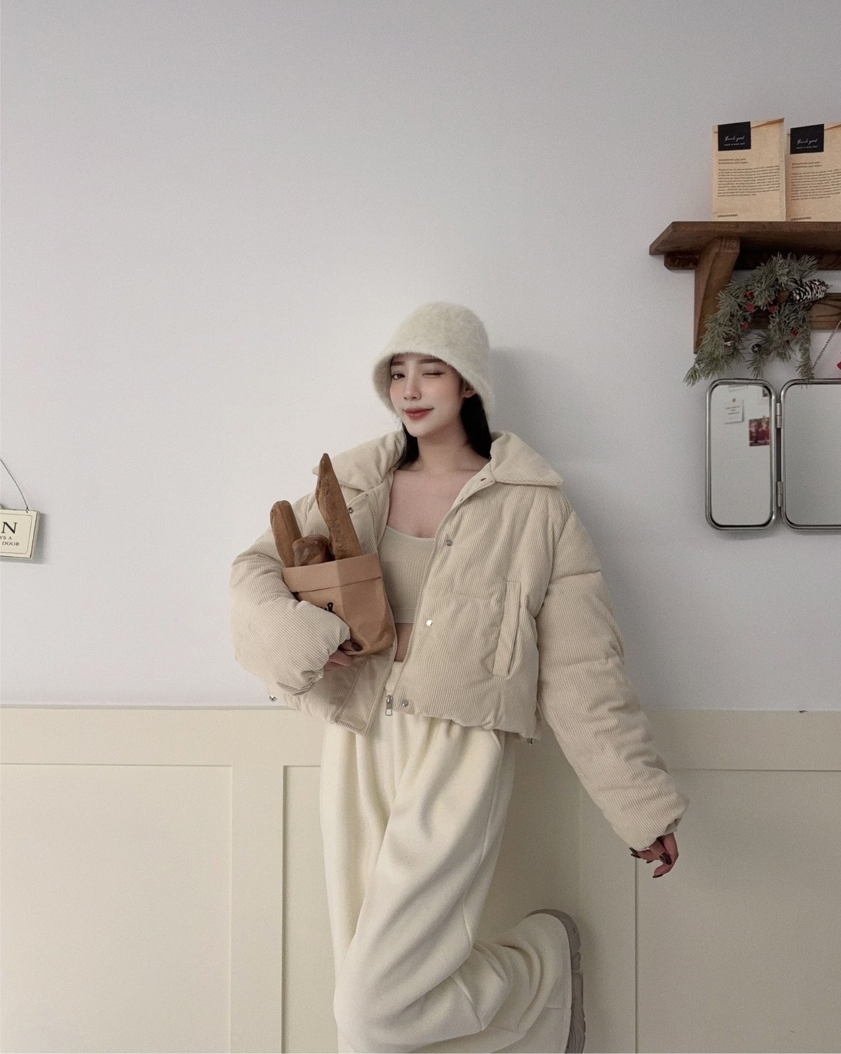 12118309『選品』燈芯絨澎澎麵包外套