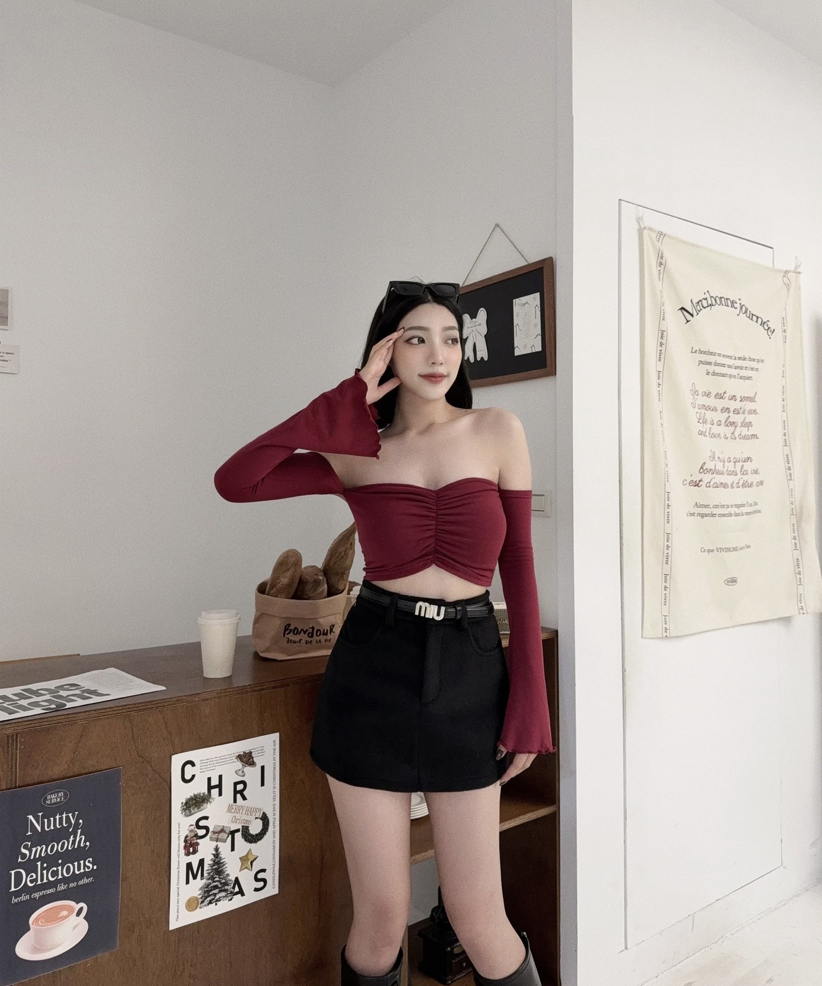 12118982『選品』羊毛絨🐑Miu系列短裙+皮帶 (3)