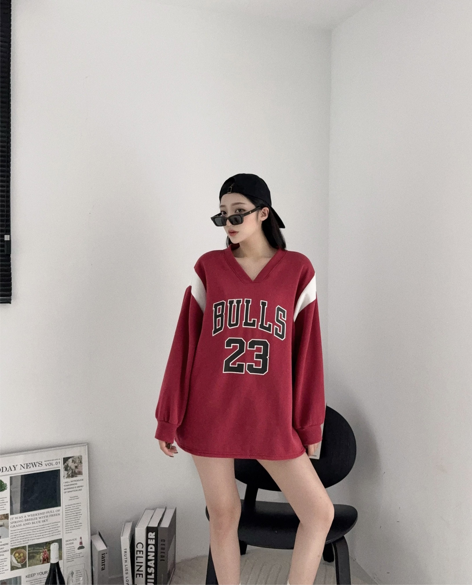 12110065『訂製款』歐美字母v領刷毛球衣 (4)