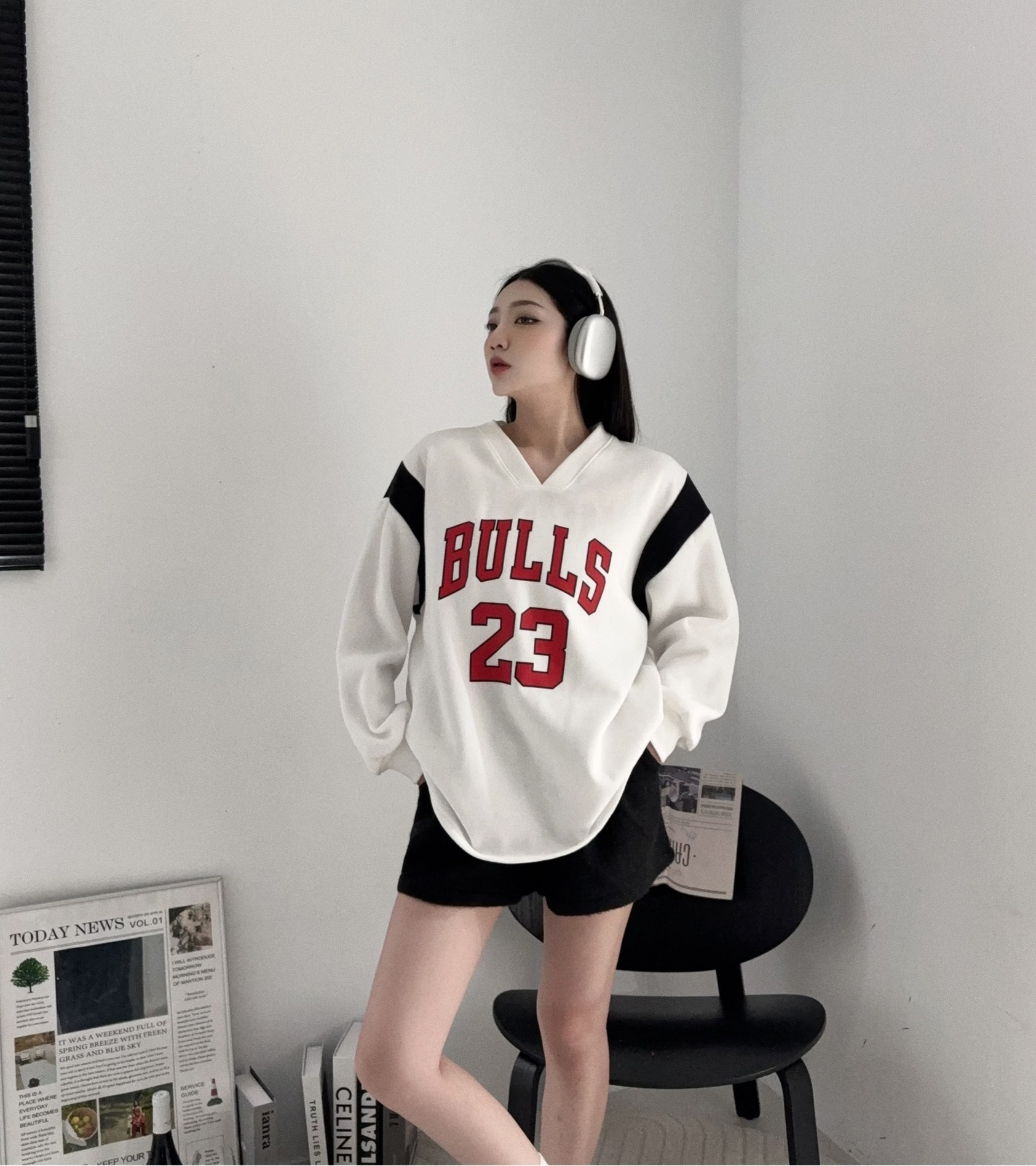 12110065『訂製款』歐美字母v領刷毛球衣 (5)