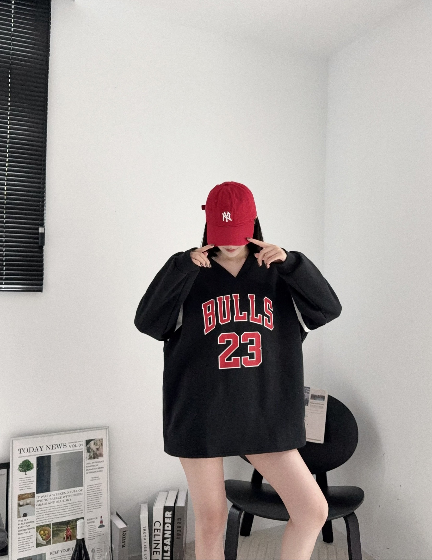 12110065『訂製款』歐美字母v領刷毛球衣 (2)