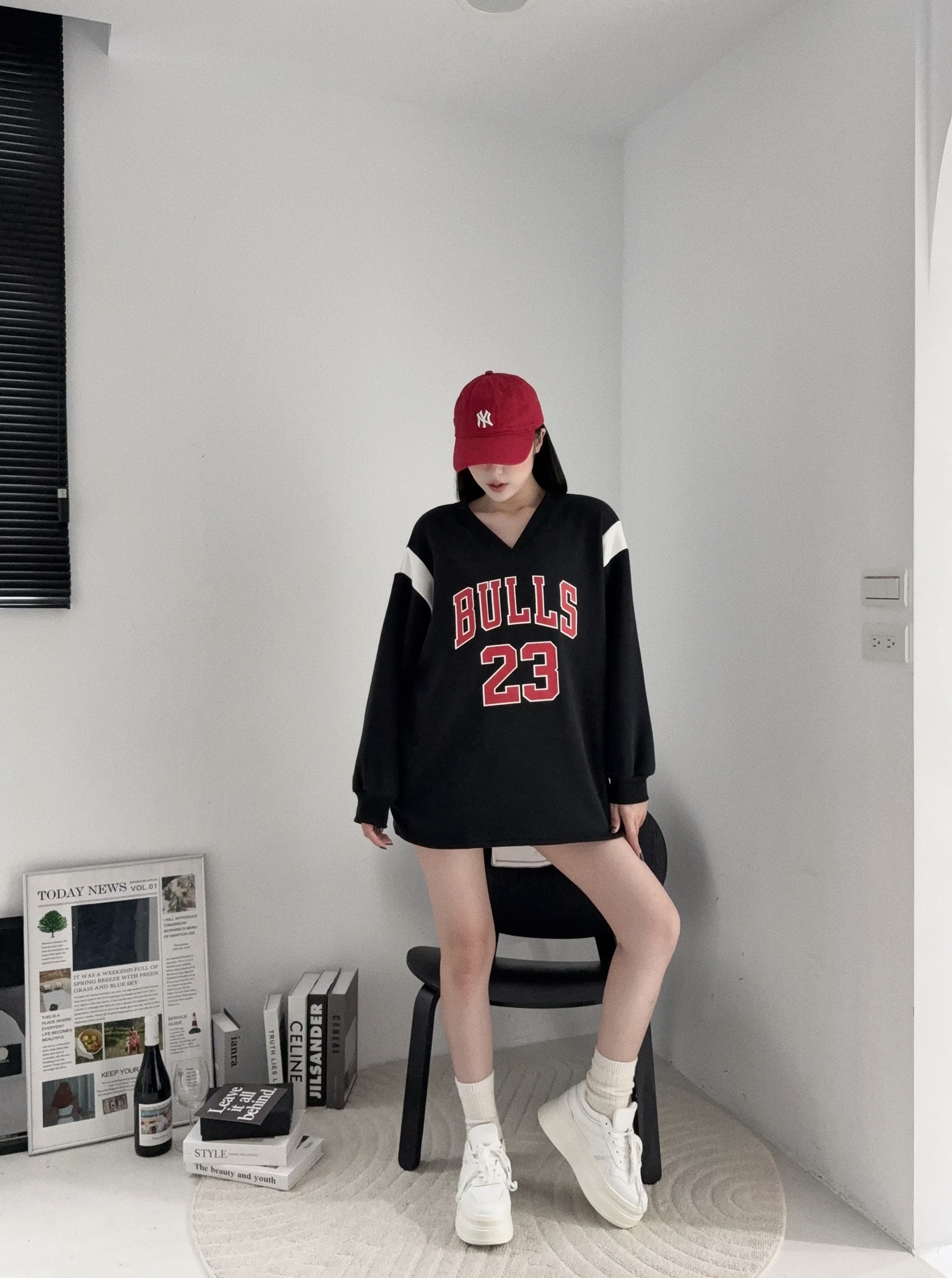 12110065『訂製款』歐美字母v領刷毛球衣