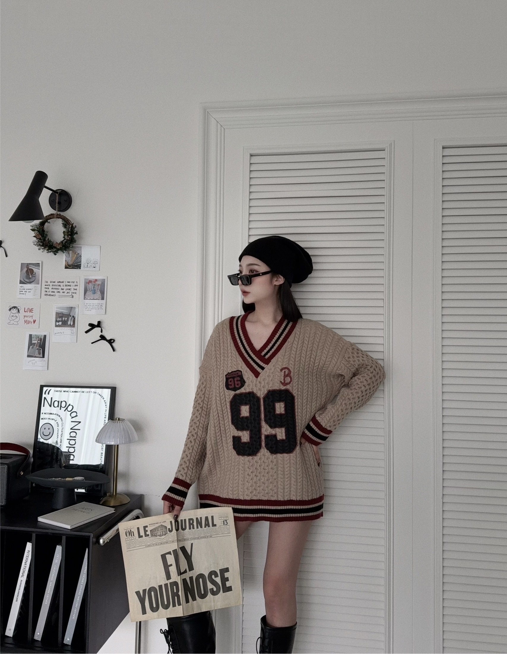 121810702『選品』韓系學院風麻花針織撞色球衣 (4)