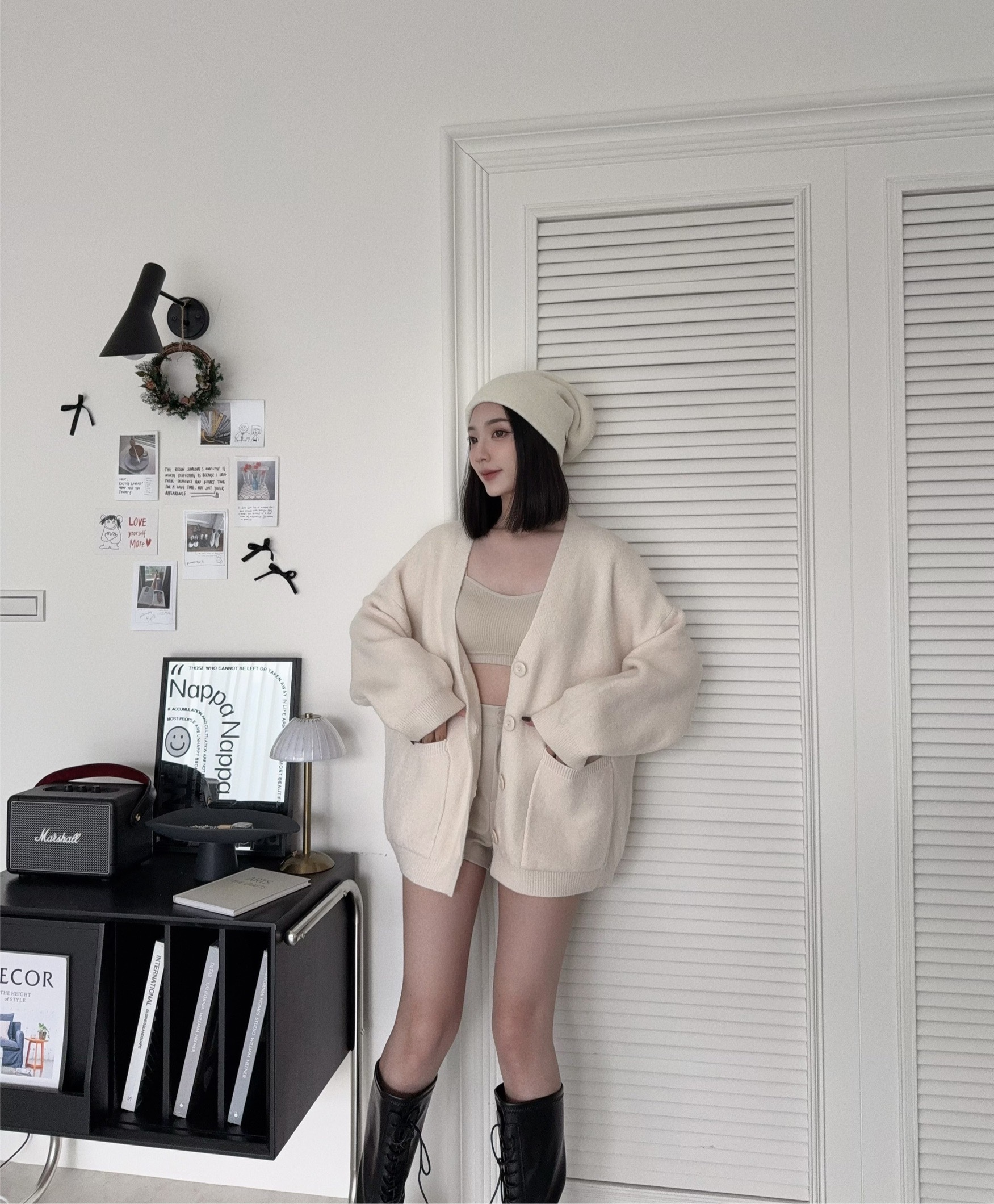 12180108『選品』冬日奶糯厚料排扣針織外套