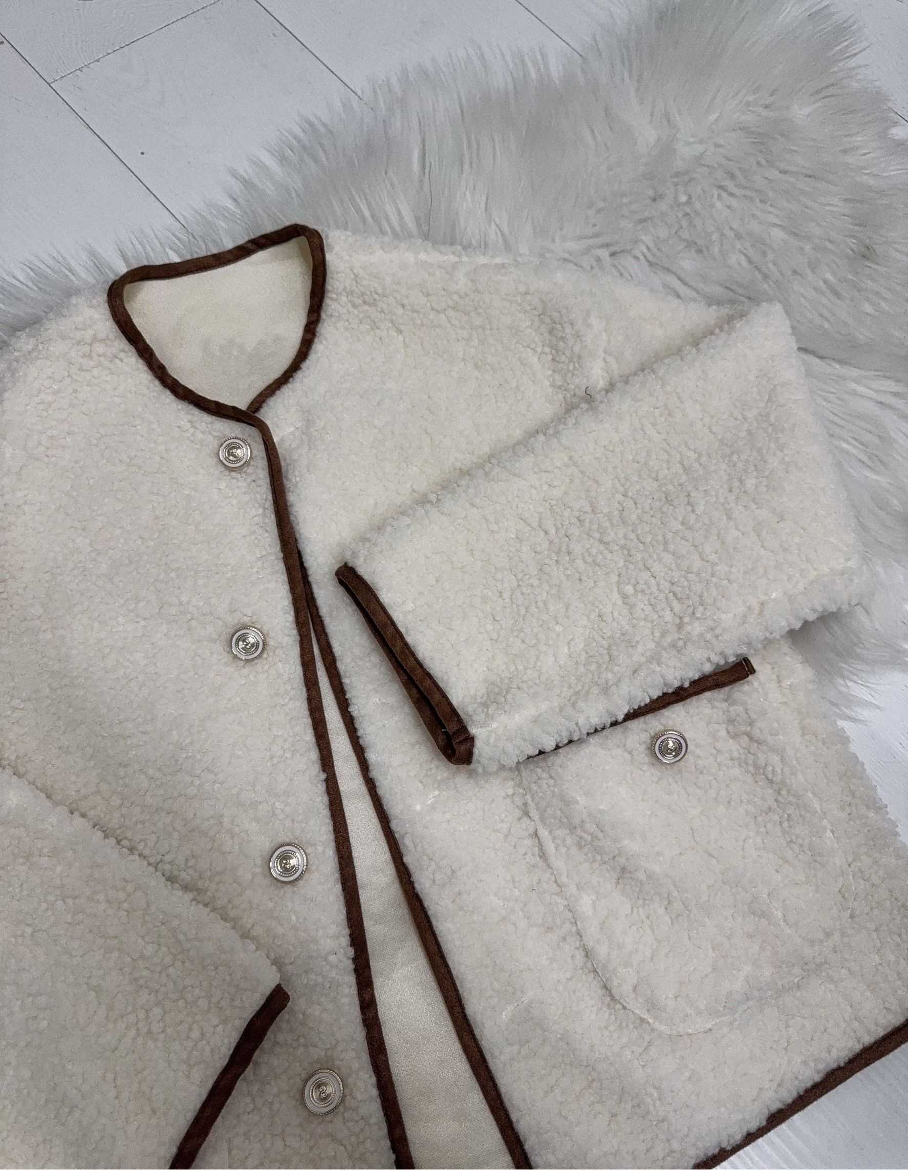 122503『選品』暖呼呼小香風羊羔毛拼接外 (5)