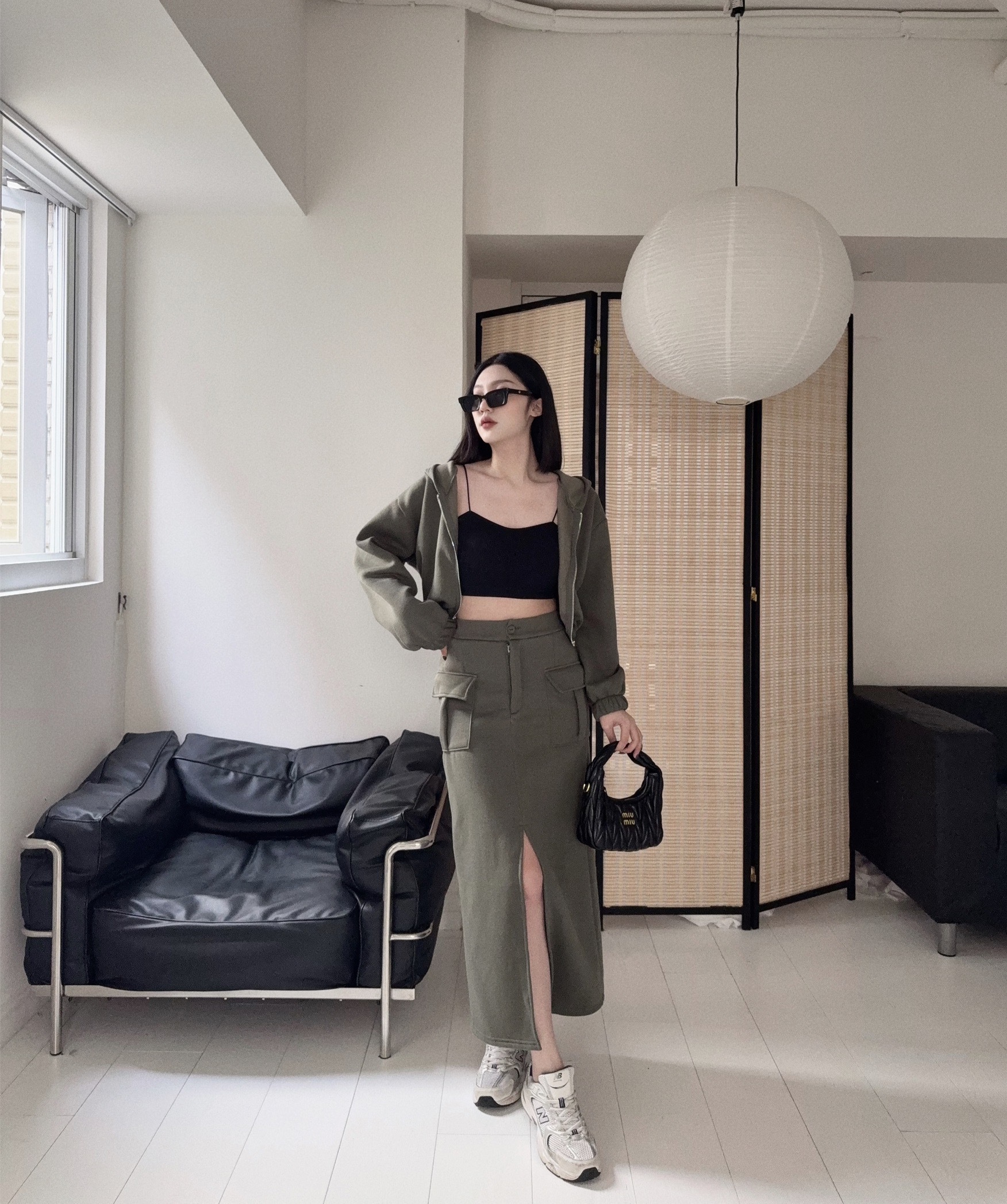 12250066『訂製款』率性工裝開叉長裙+外套SET (2)