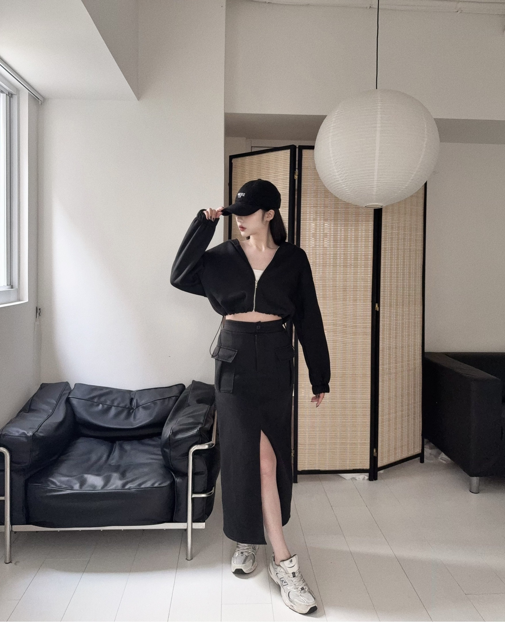 12250066『訂製款』率性工裝開叉長裙+外套SET (4)