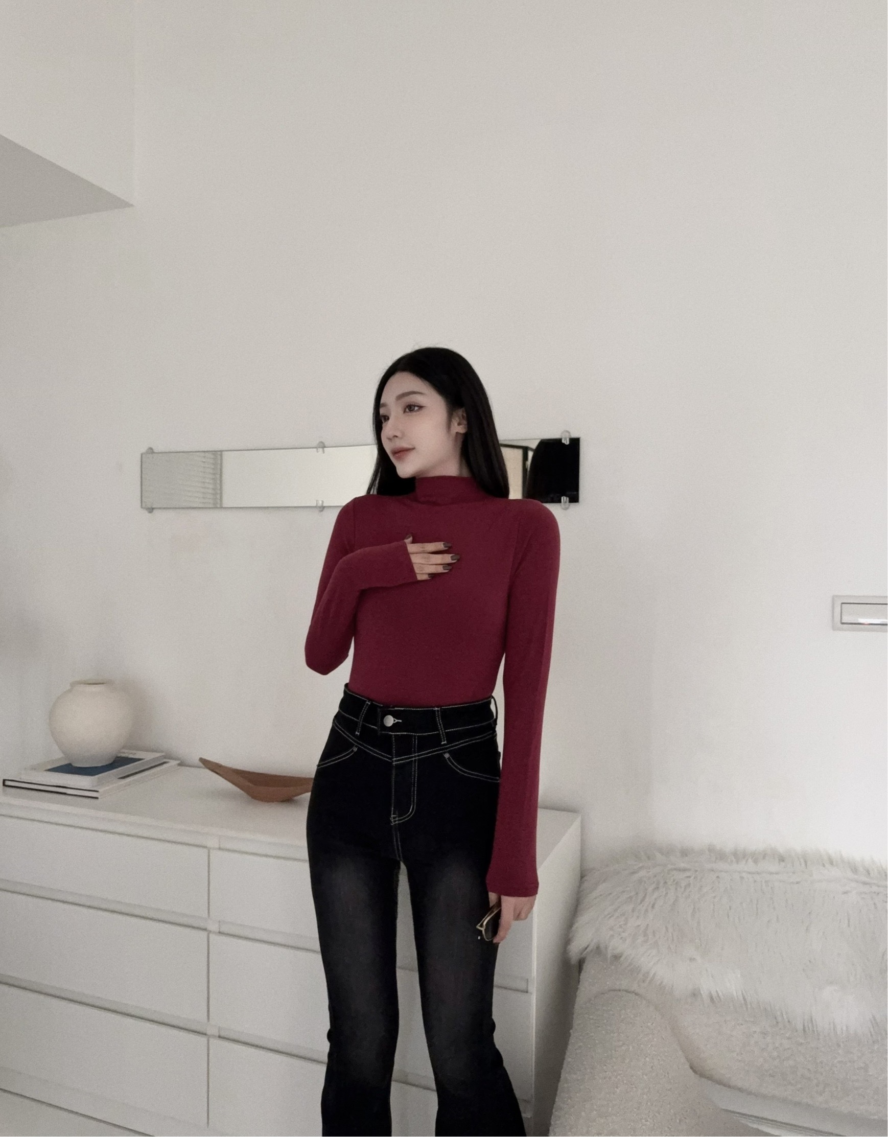 12250075『訂製款』爆款5秒發熱半高領上衣「長版」🔥 (5)