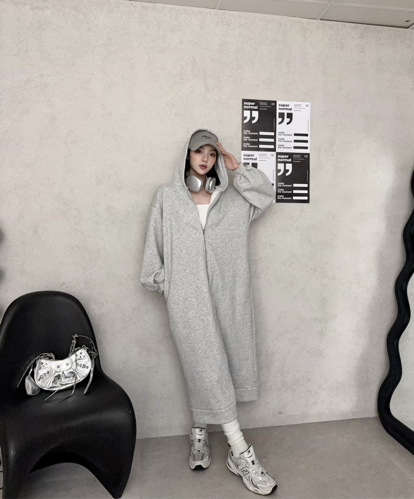 5421『訂製款』韓版寶寶絨棉質長版拉鍊外套 (4)