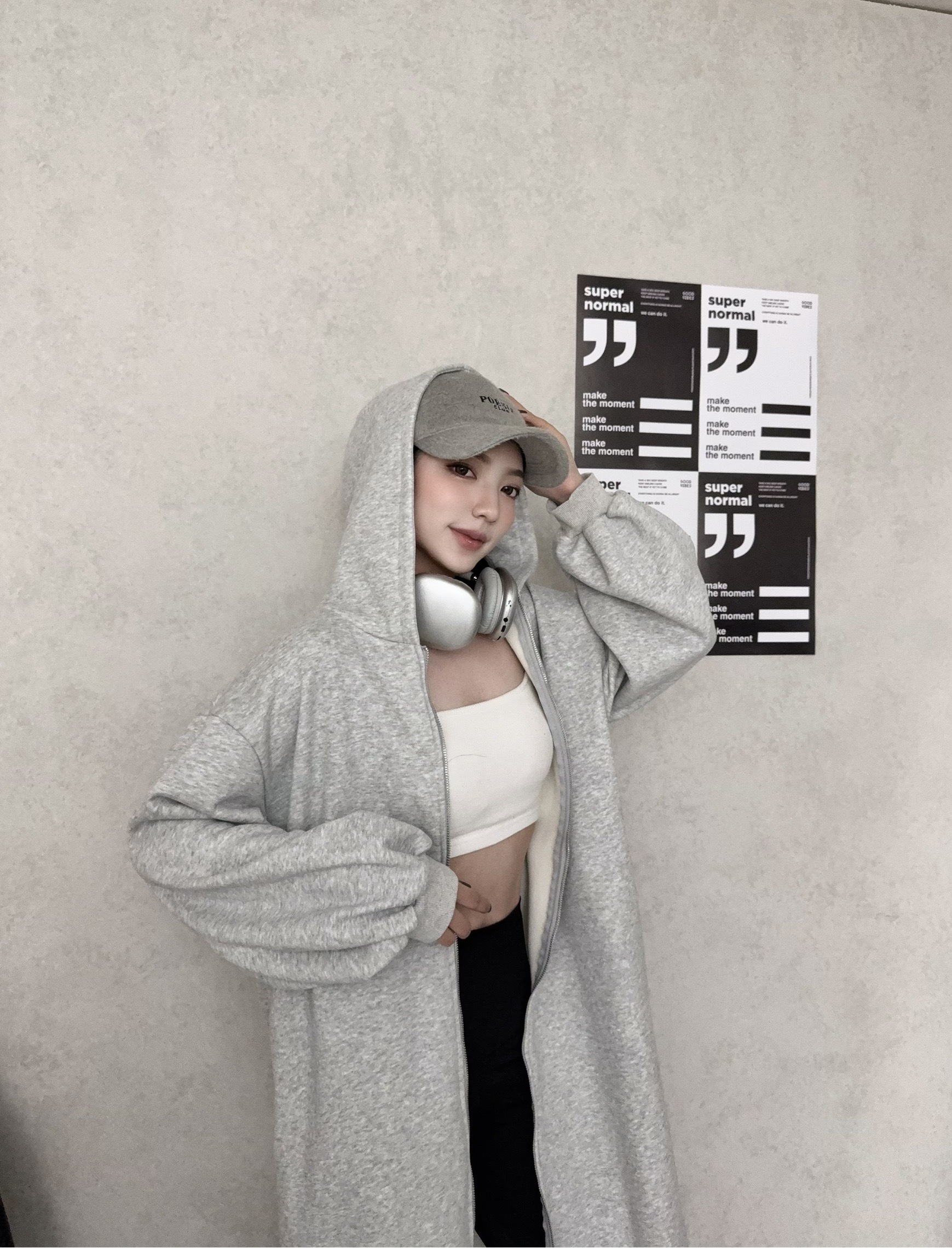 5421『訂製款』韓版寶寶絨棉質長版拉鍊外套 (3)