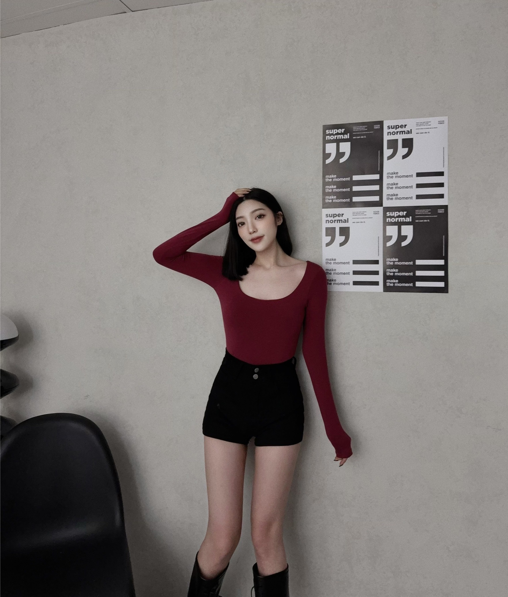 0076『訂製款』5秒發熱🔥長版圓領發熱Bra top (4)