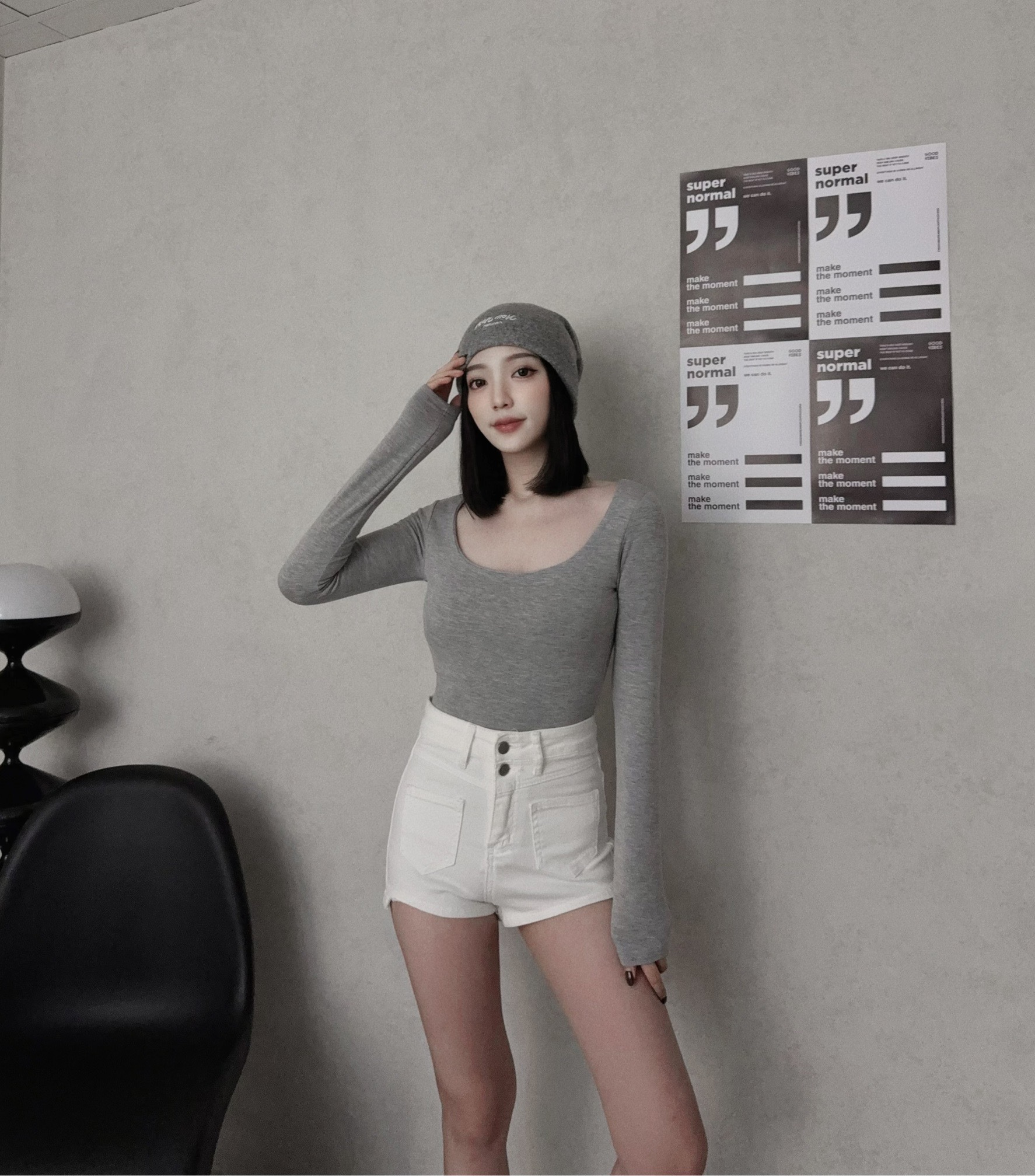 0076『訂製款』5秒發熱🔥長版圓領發熱Bra top (2)