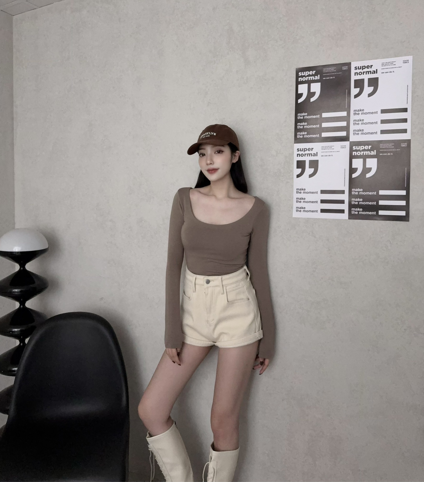 0076『訂製款』5秒發熱🔥長版圓領發熱Bra top