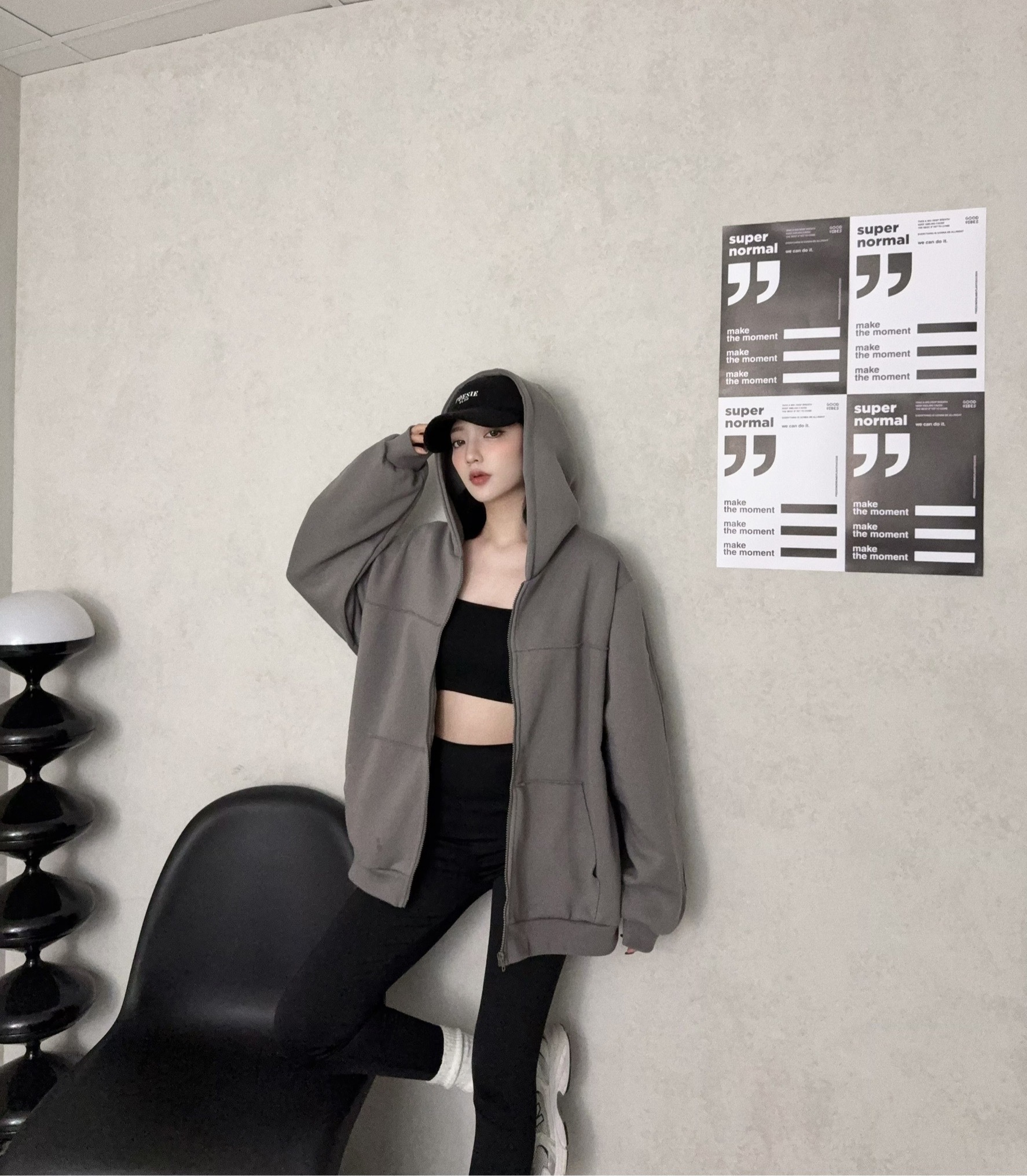 0060-1『訂製款』歐美色系剪裁車線刷毛外套