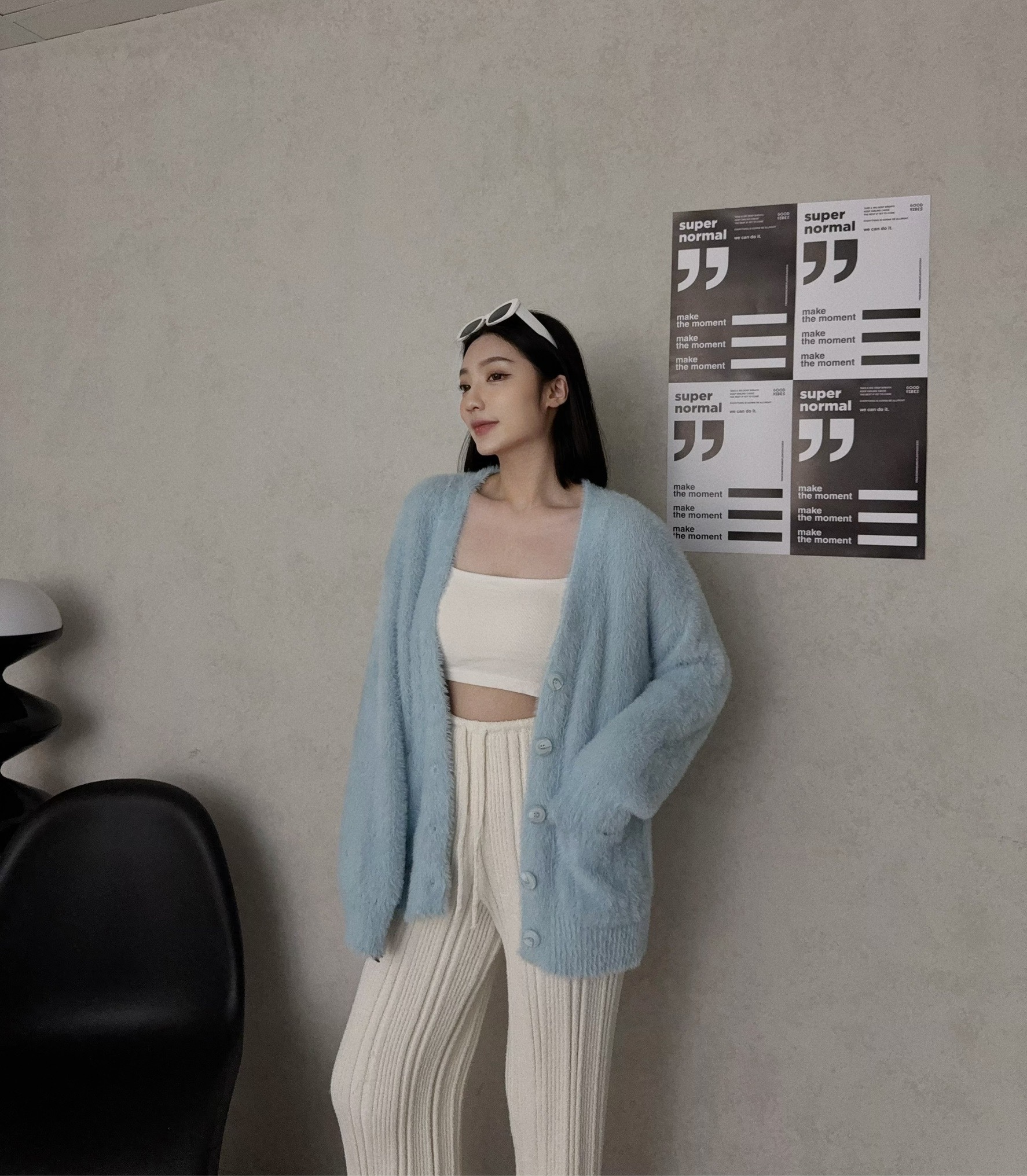 02827『選品』慵懶可愛水貂毛排扣外 (2)