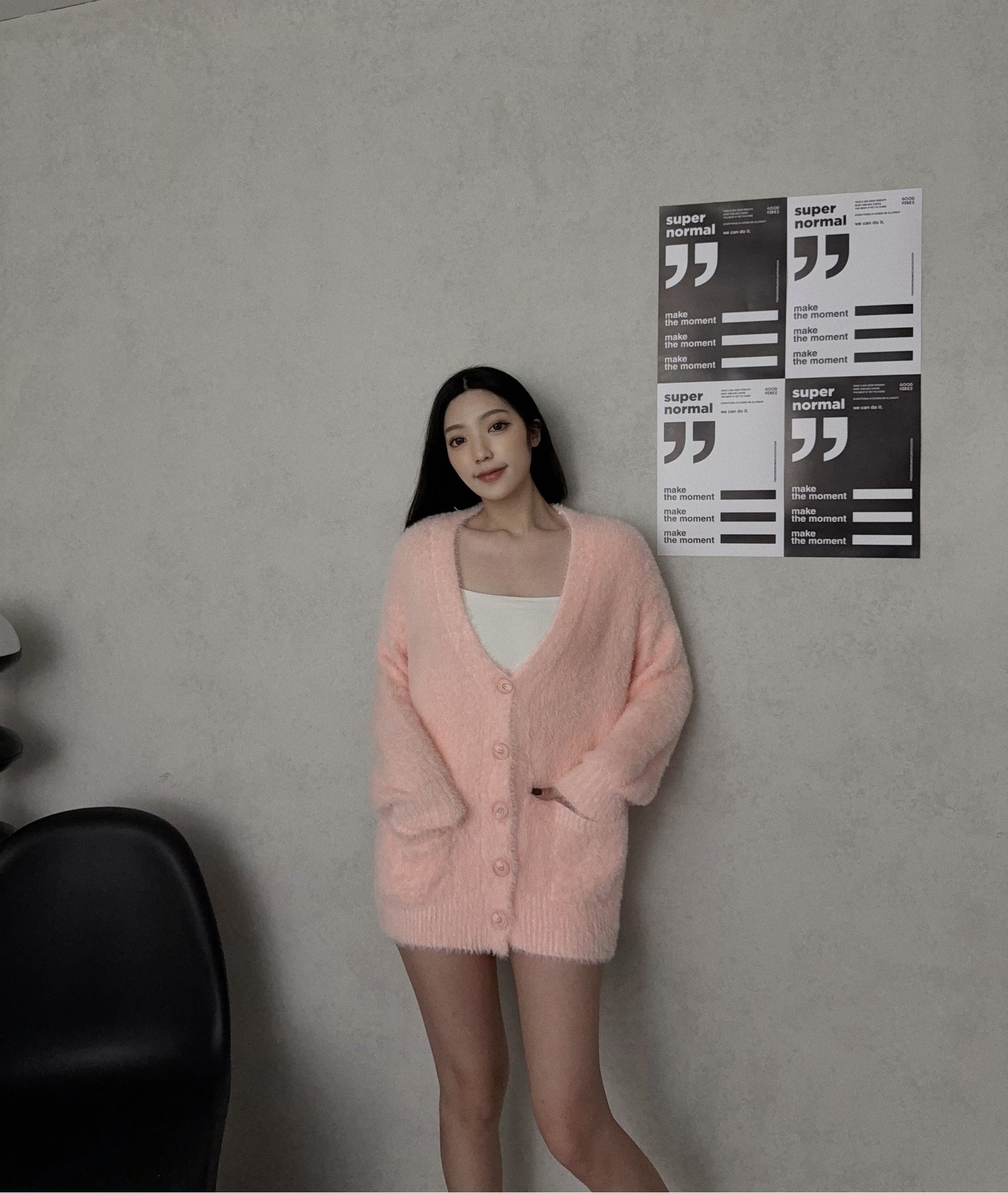 02827『選品』慵懶可愛水貂毛排扣外 (3)