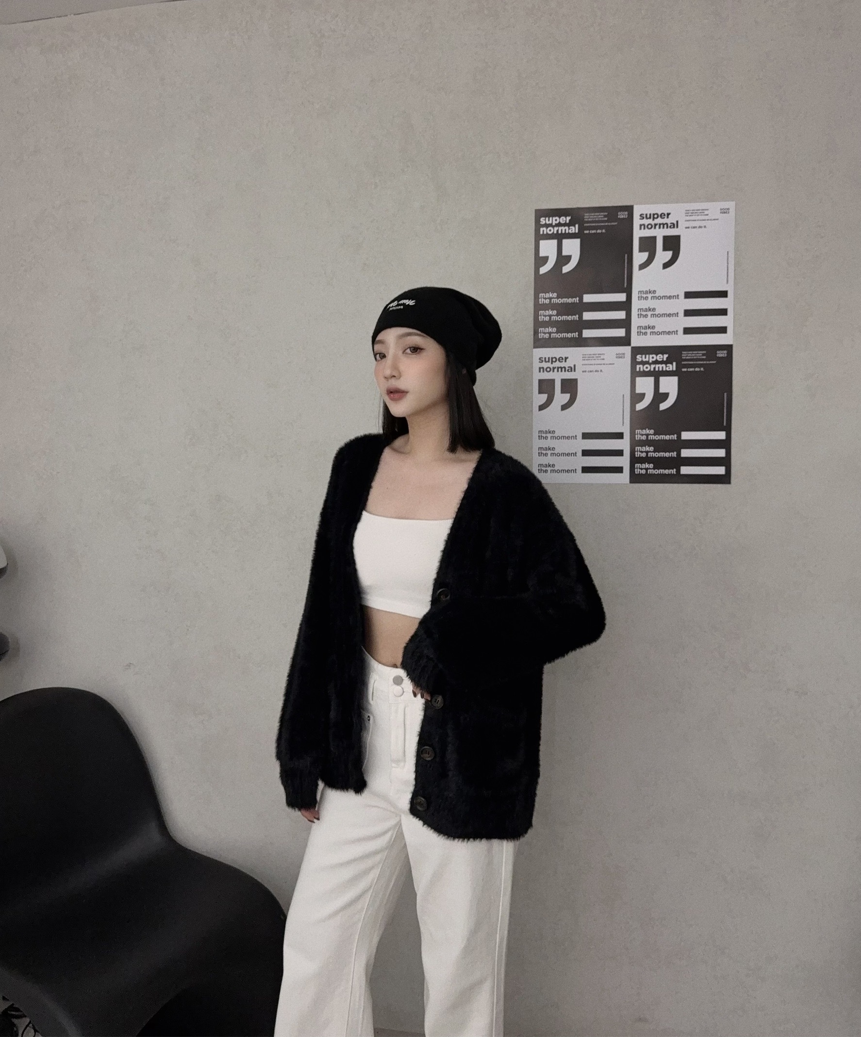 02827『選品』慵懶可愛水貂毛排扣外 (5)