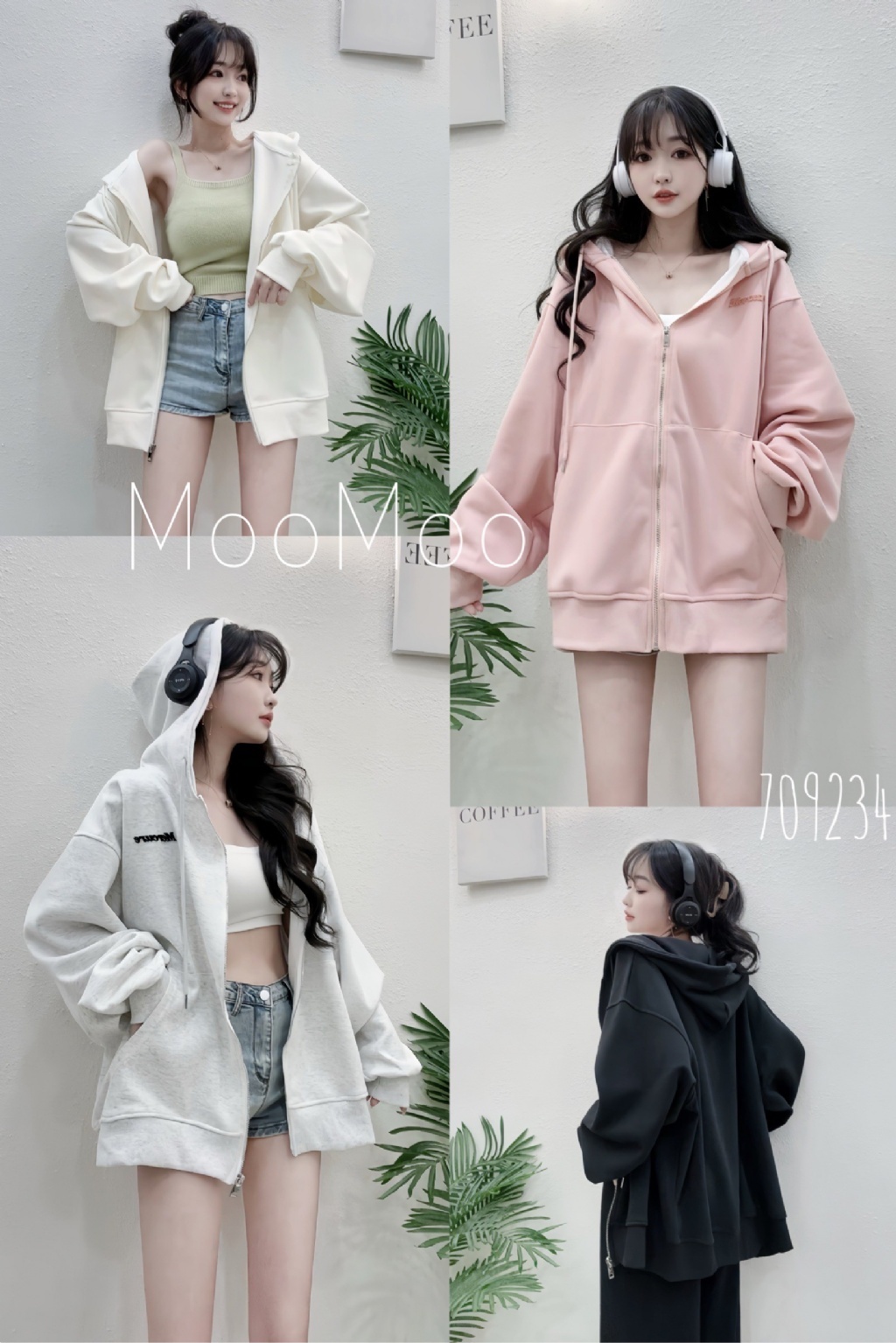 709234重磅繡字牛奶棉連帽大外套 (2)