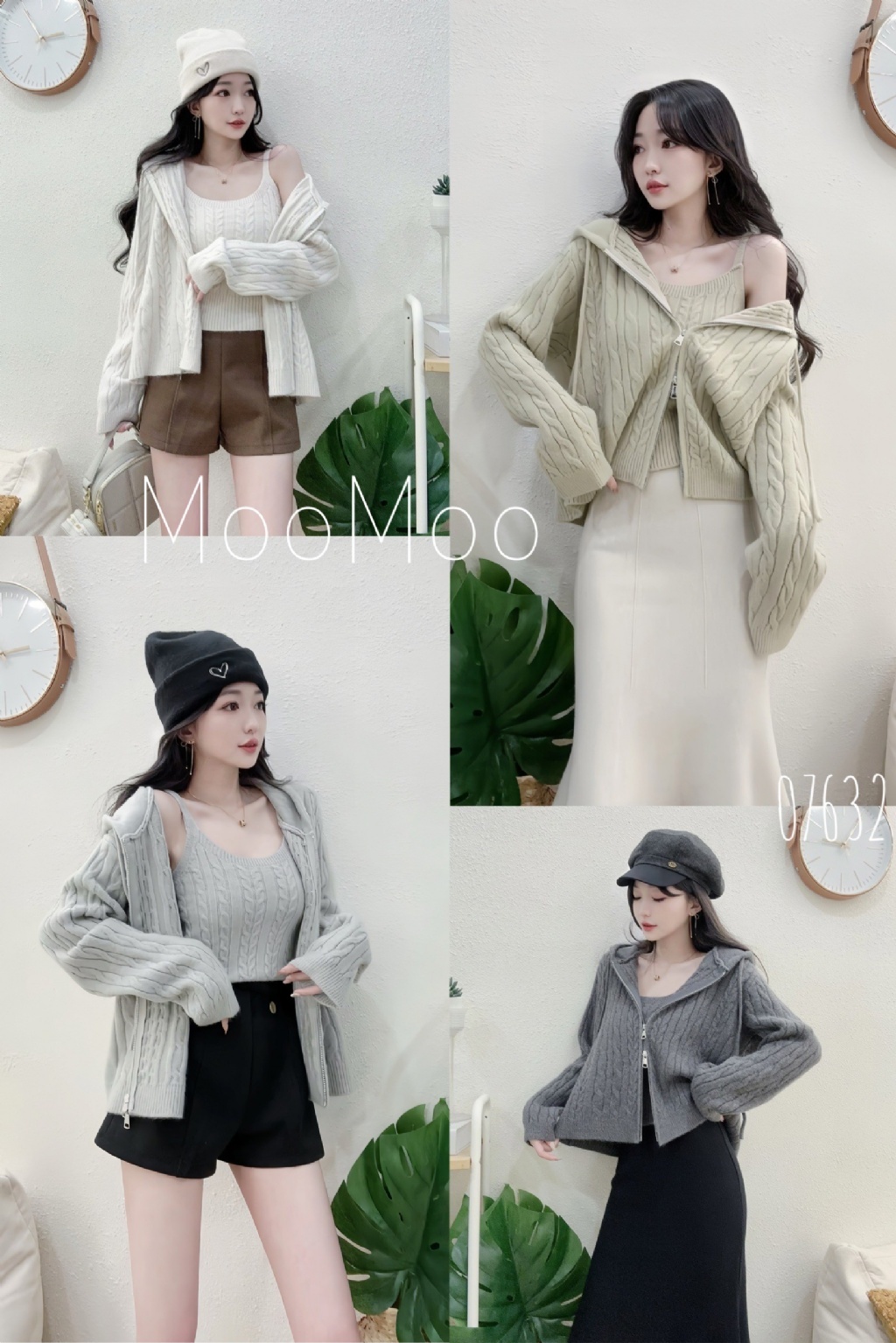 07632質感麻花背心+拉鍊連帽外套 (3)