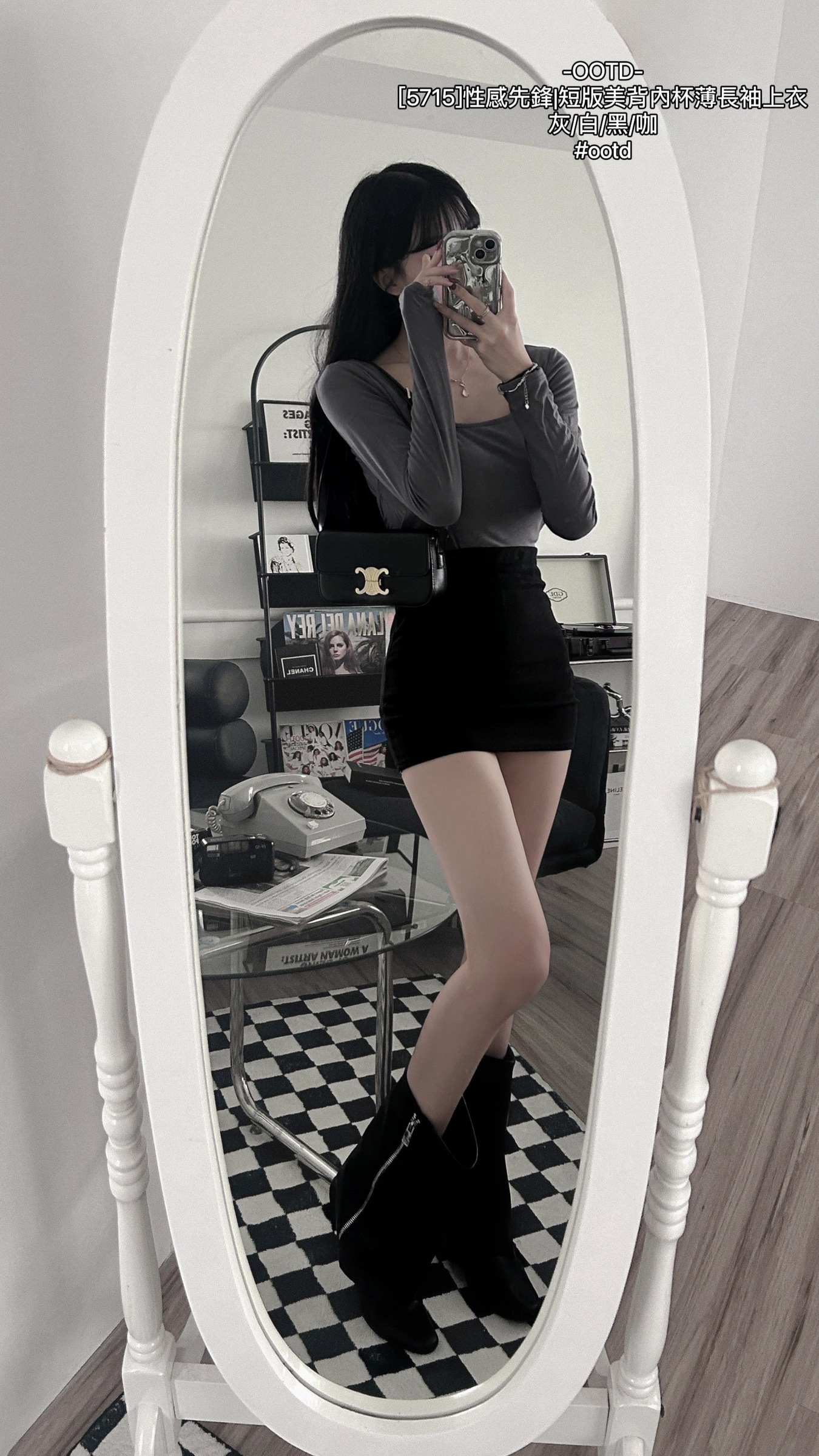 [5715]性感先鋒短版美背內杯薄長袖上衣 (5)