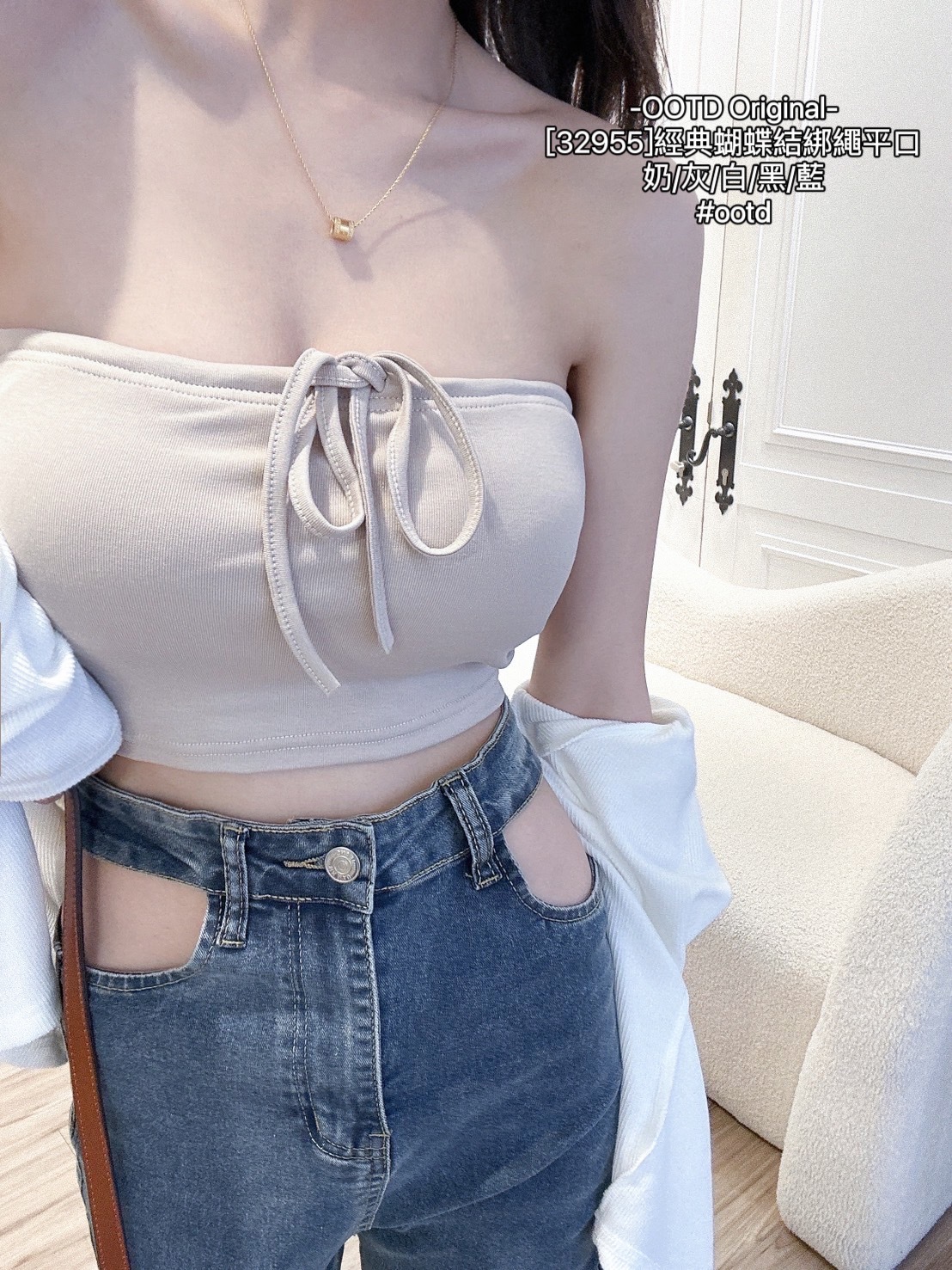 [32955]經典蝴蝶結綁繩平口 (5)