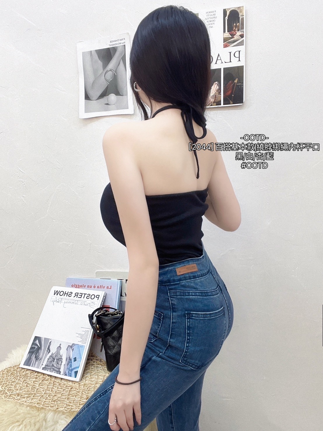 [2044] 百搭基本款繞脖綁繩內杯平口 (8)