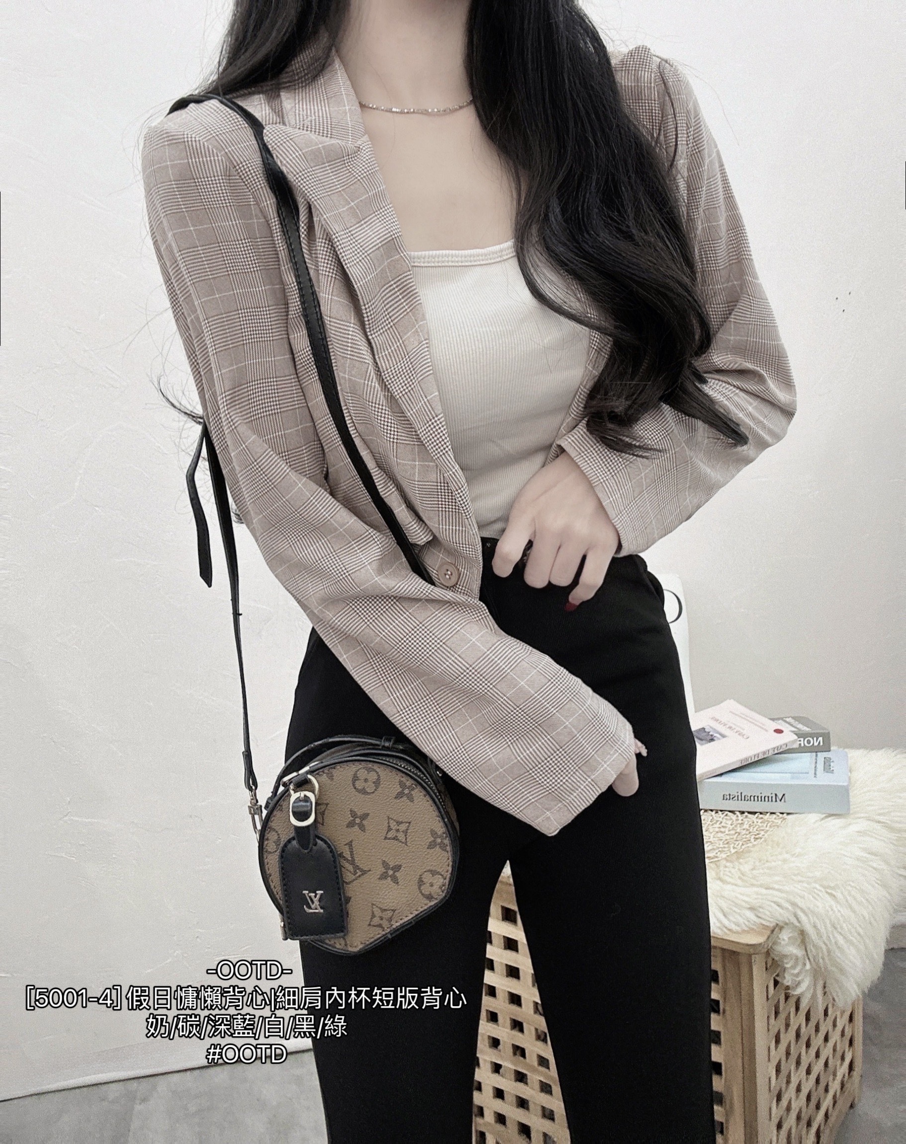 [5001-4] 假日慵懶背心細肩內杯短版背心 (3)