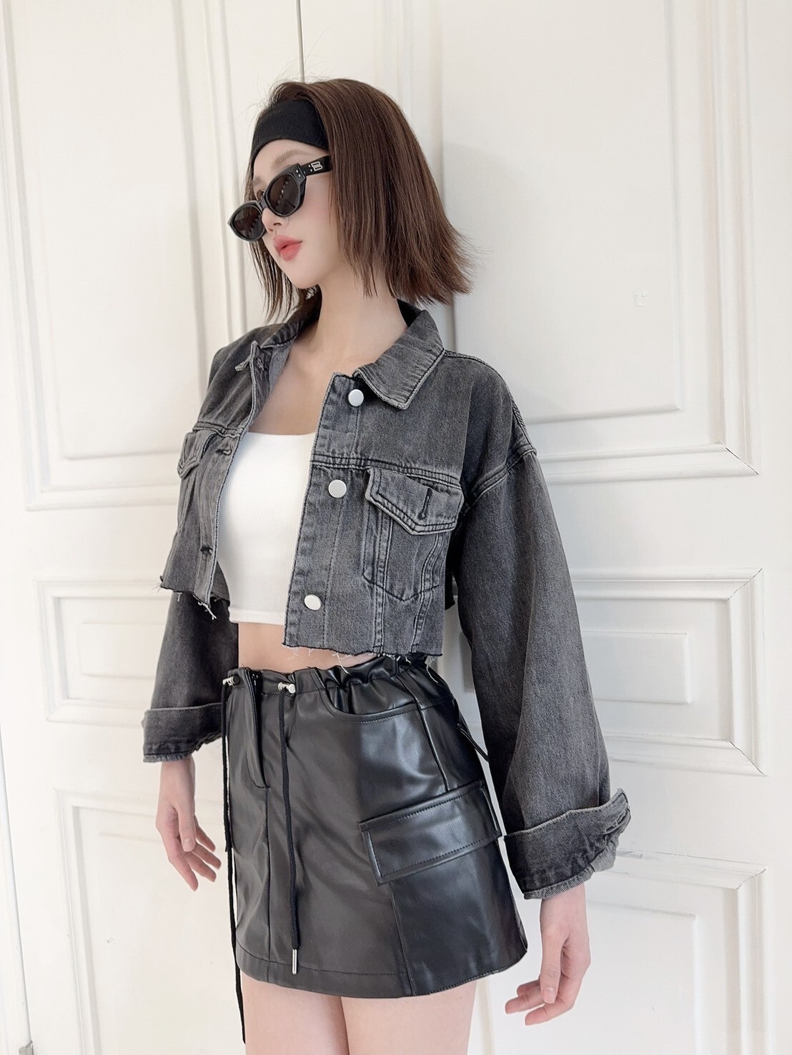 7777獨家短版抽鬚牛仔外