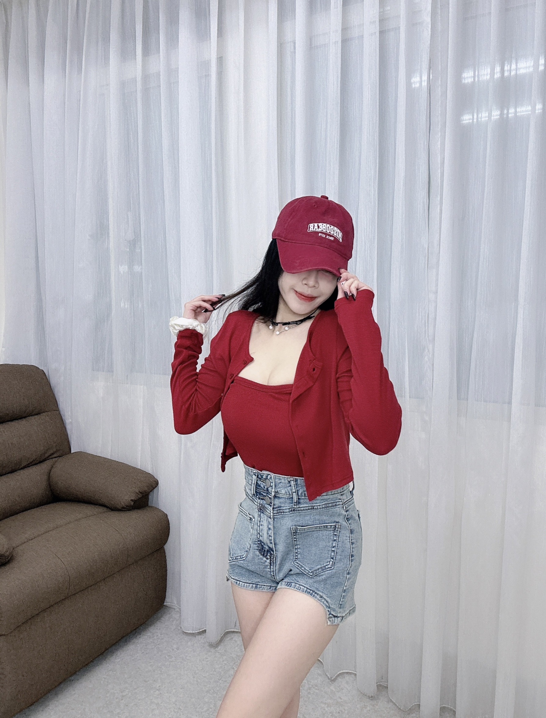 25019獨家自訂多色排扣短版罩衫 (8)