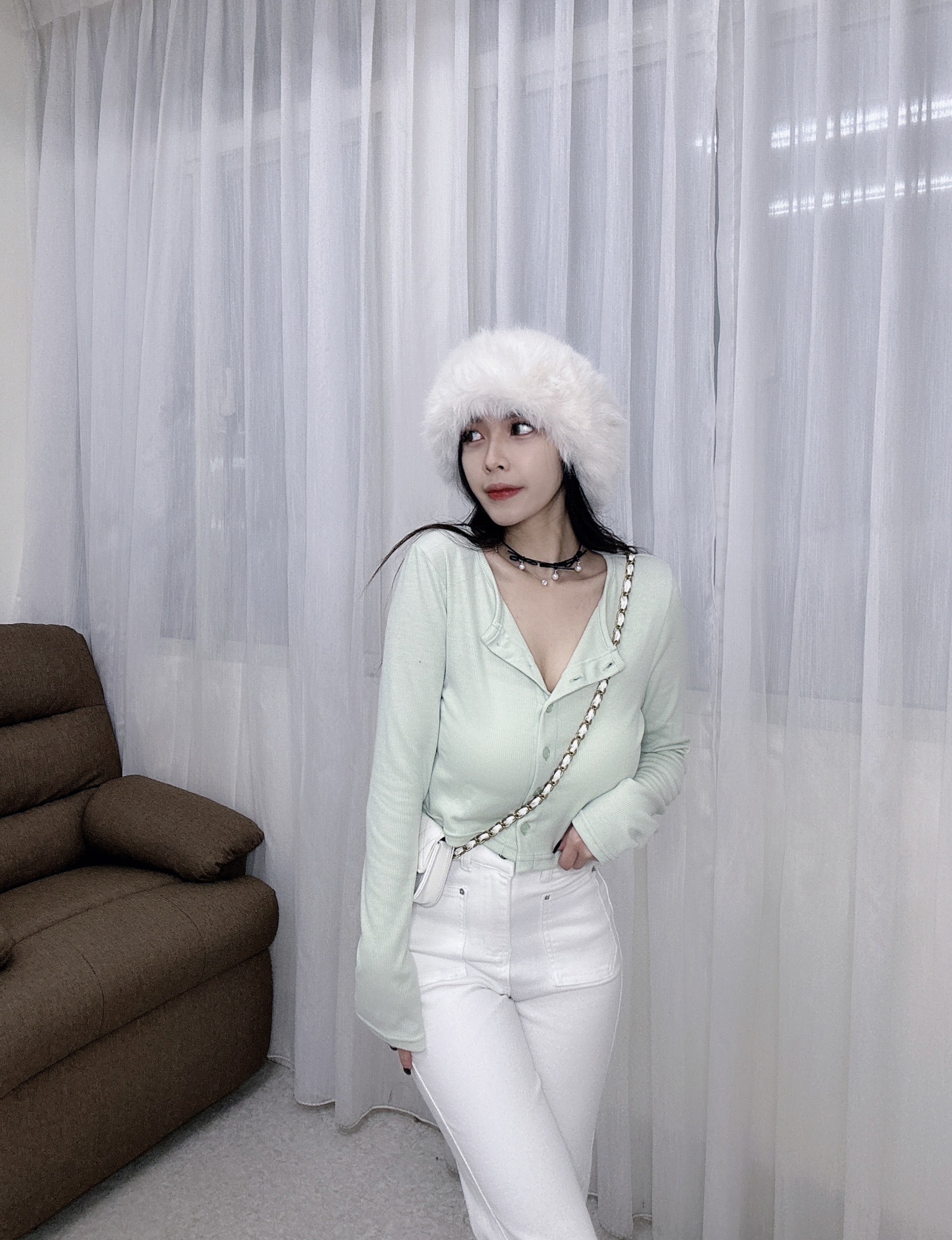 25019獨家自訂多色排扣短版罩衫 (4)