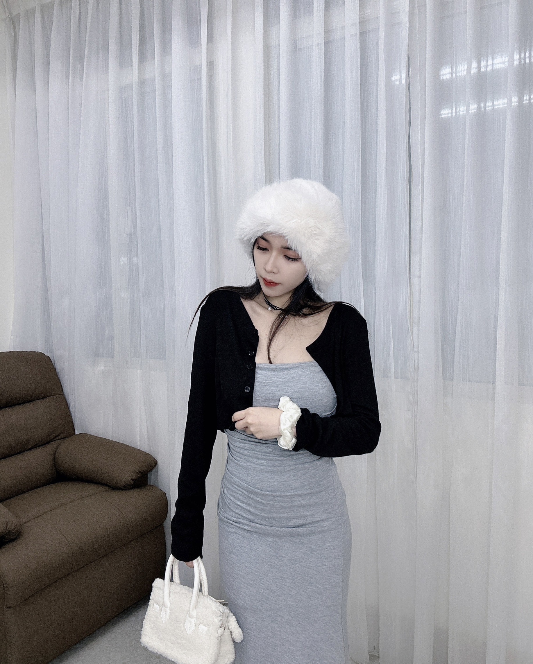 25019獨家自訂多色排扣短版罩衫 (9)