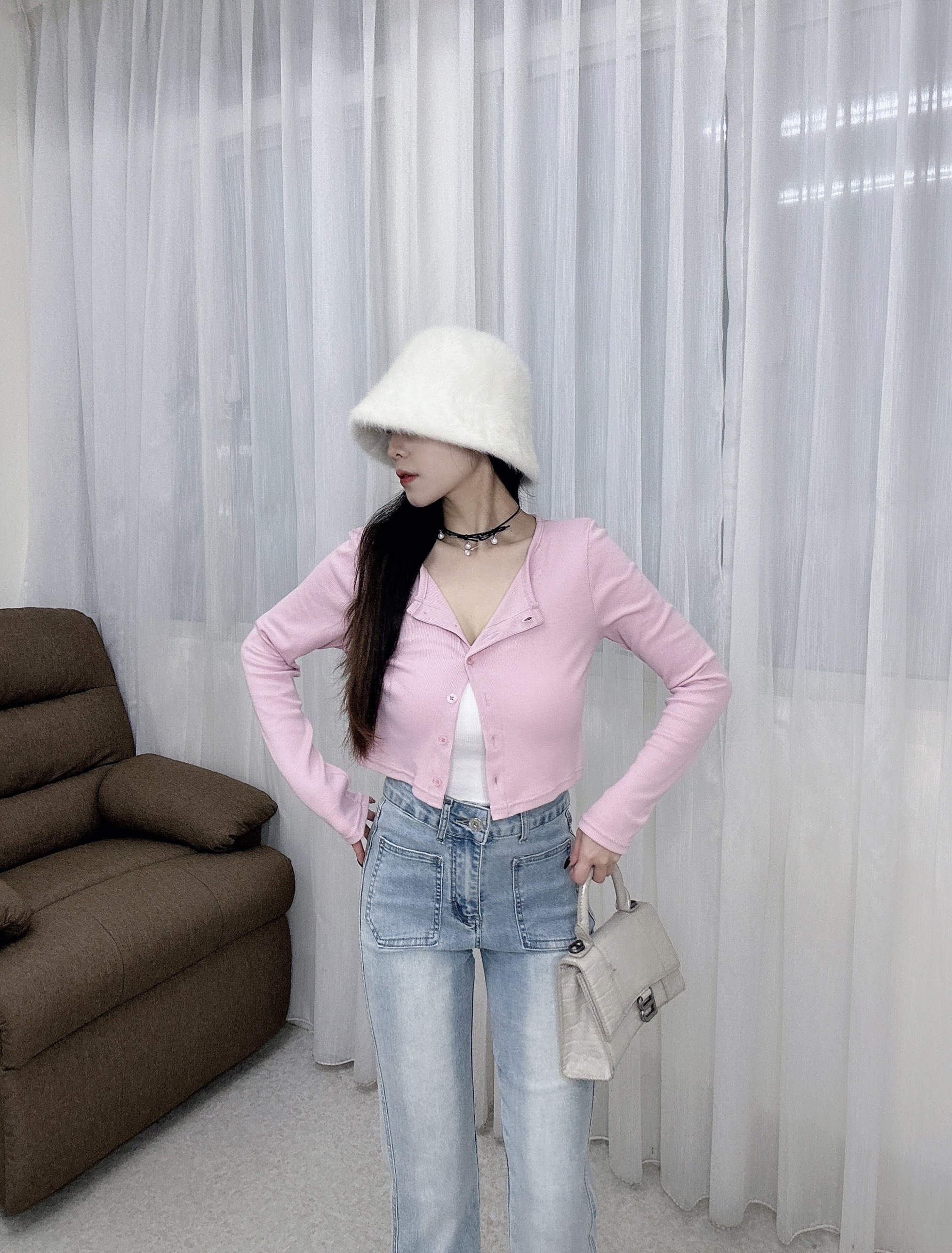 25019獨家自訂多色排扣短版罩衫 (11)