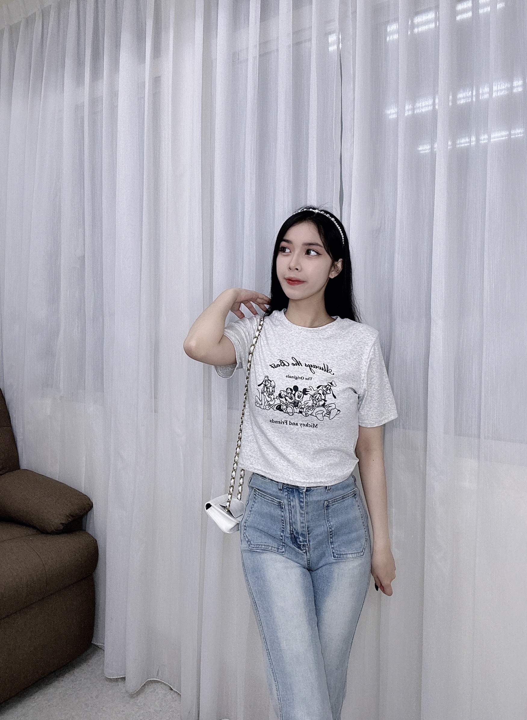 2184米奇圖片T印花休閒純棉圓領短版t (5)