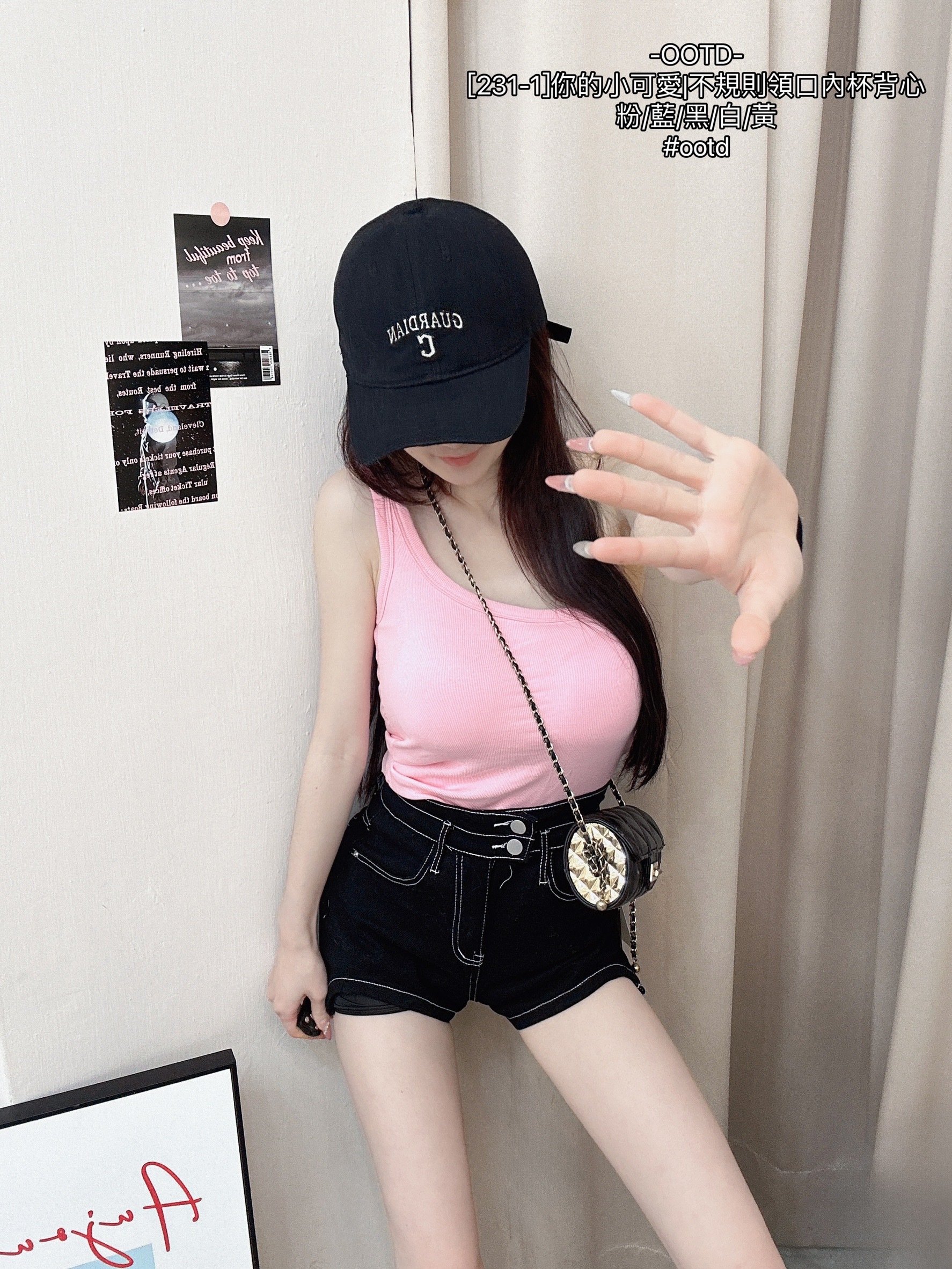 [231-1]你的小可愛不規則領口內杯背心 (6)