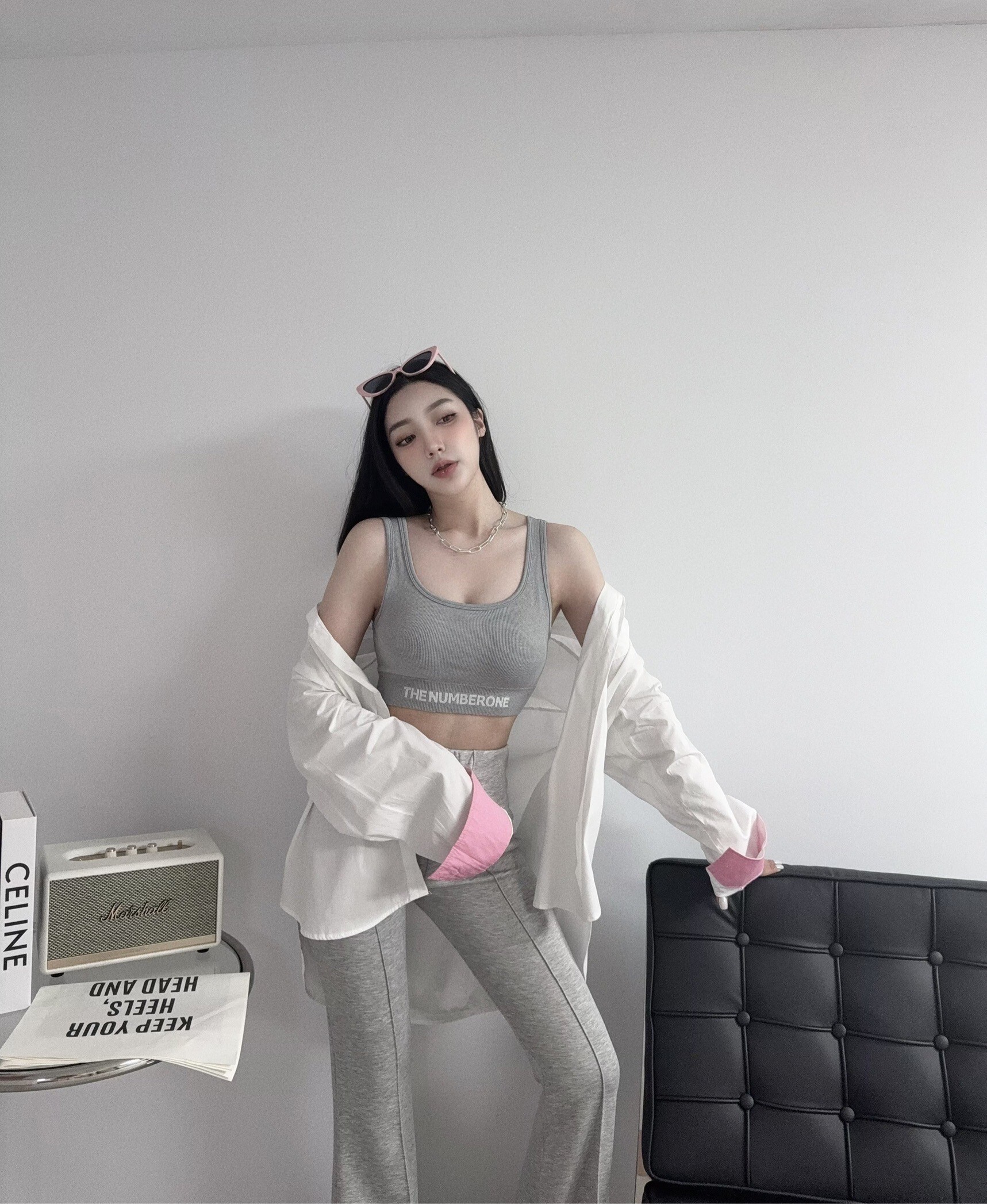 889『選品』歐美百搭運動款字母Bra top (2)