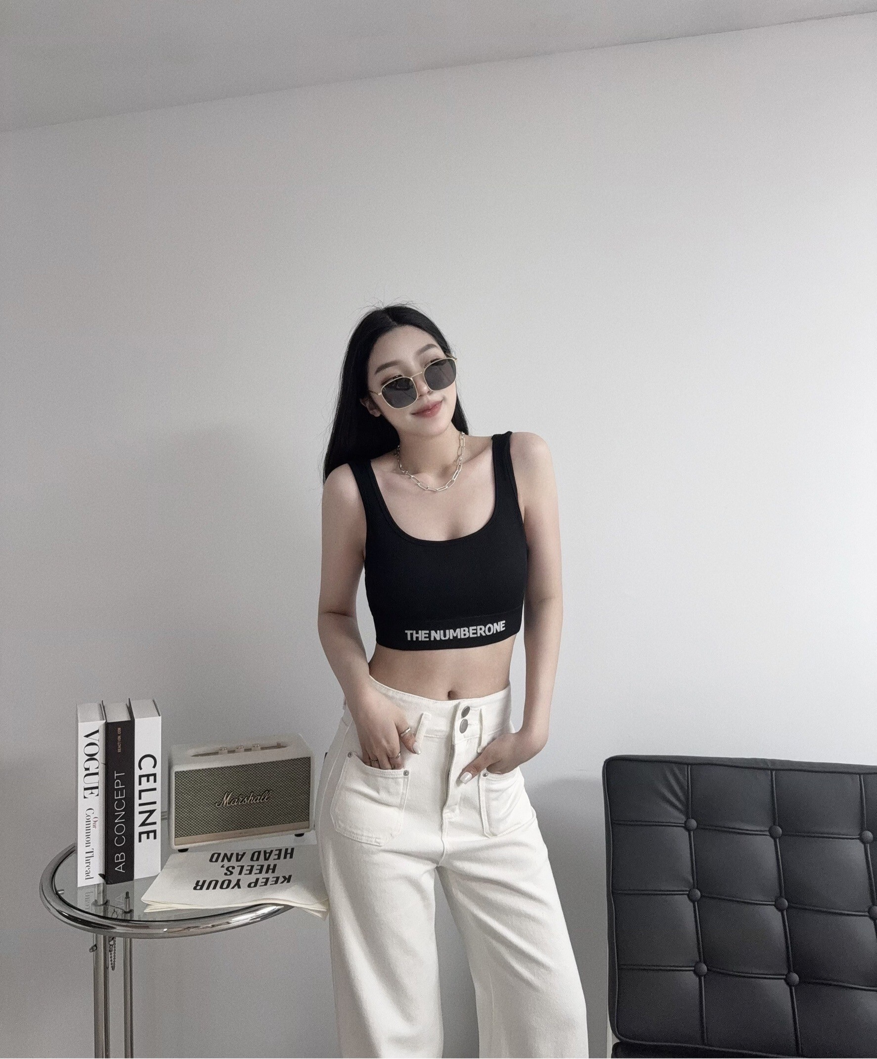 889『選品』歐美百搭運動款字母Bra top (3)