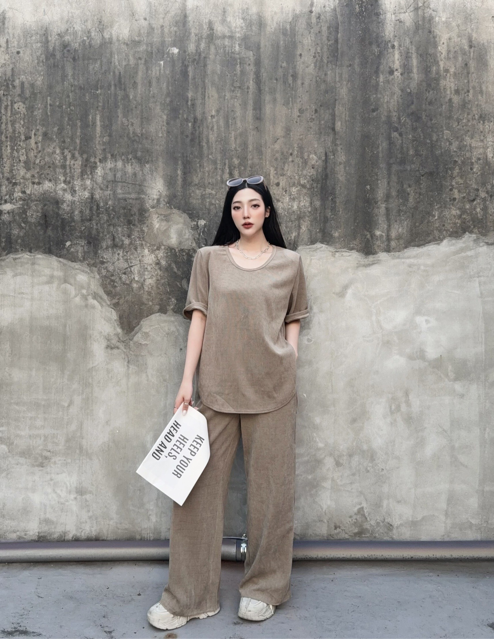 2811『選品』個性水洗磨毛螺紋休閒SET (4)