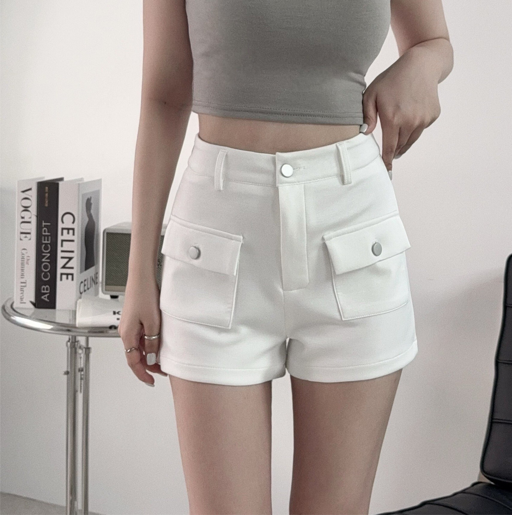 2566『選品』韓版挺料空氣棉立體口袋短褲 (3)