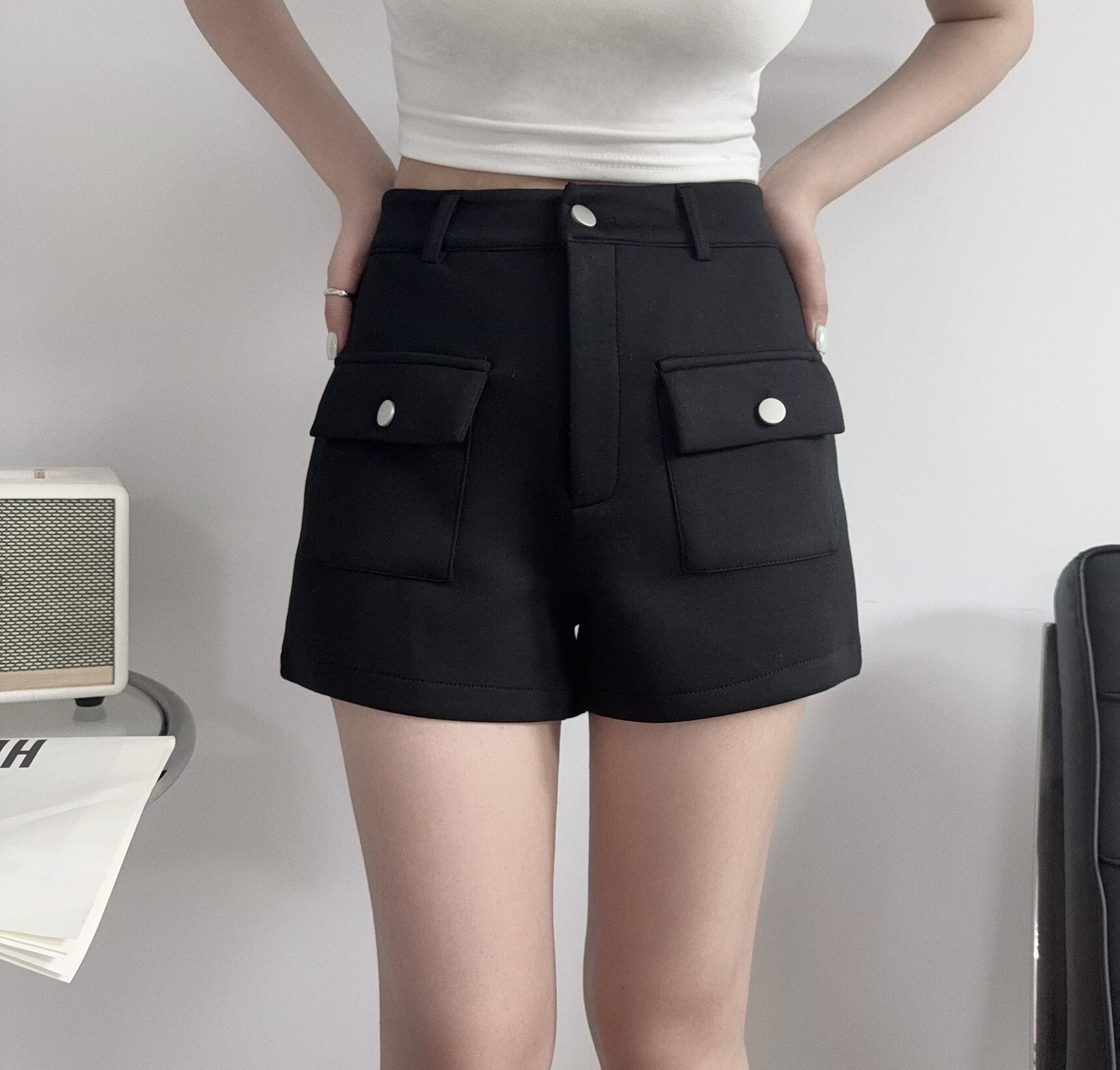 2566『選品』韓版挺料空氣棉立體口袋短褲