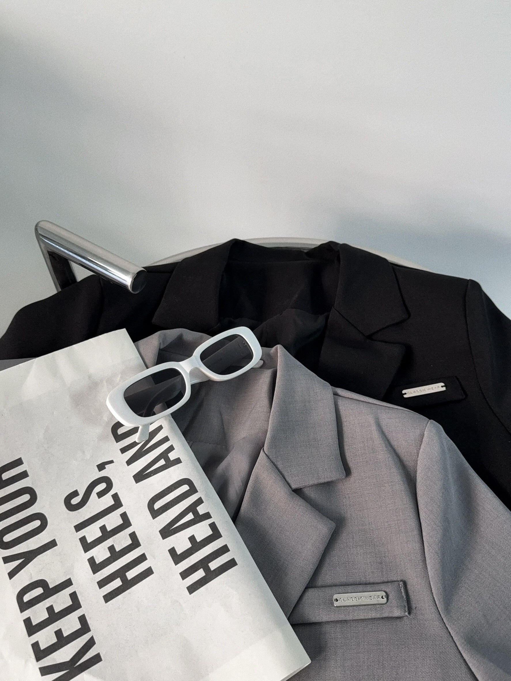 5393『訂製款』質感鐵標弧型挺版西裝SET