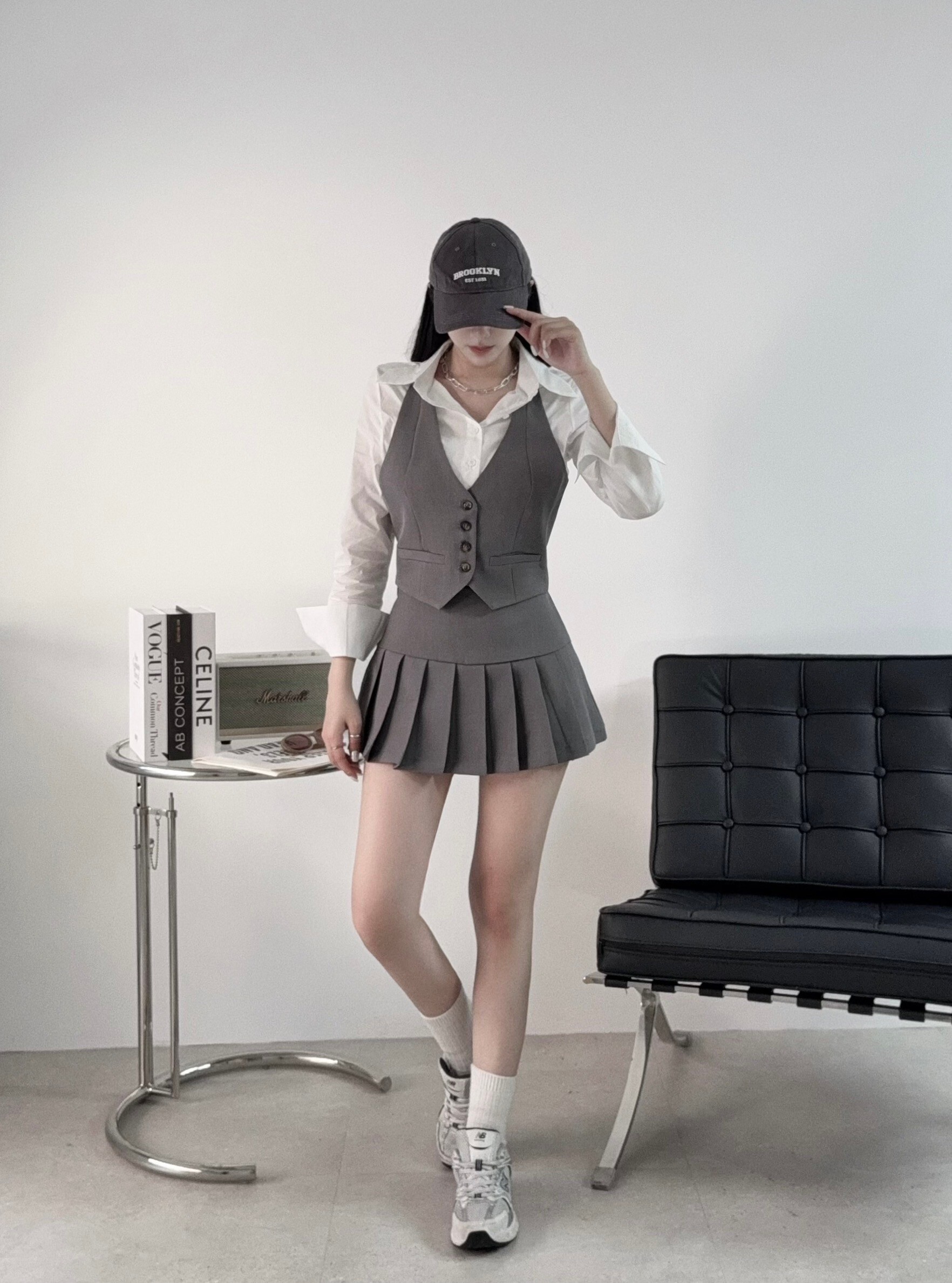 5410『訂製款』韓版學院y2k百褶三件套 (5)