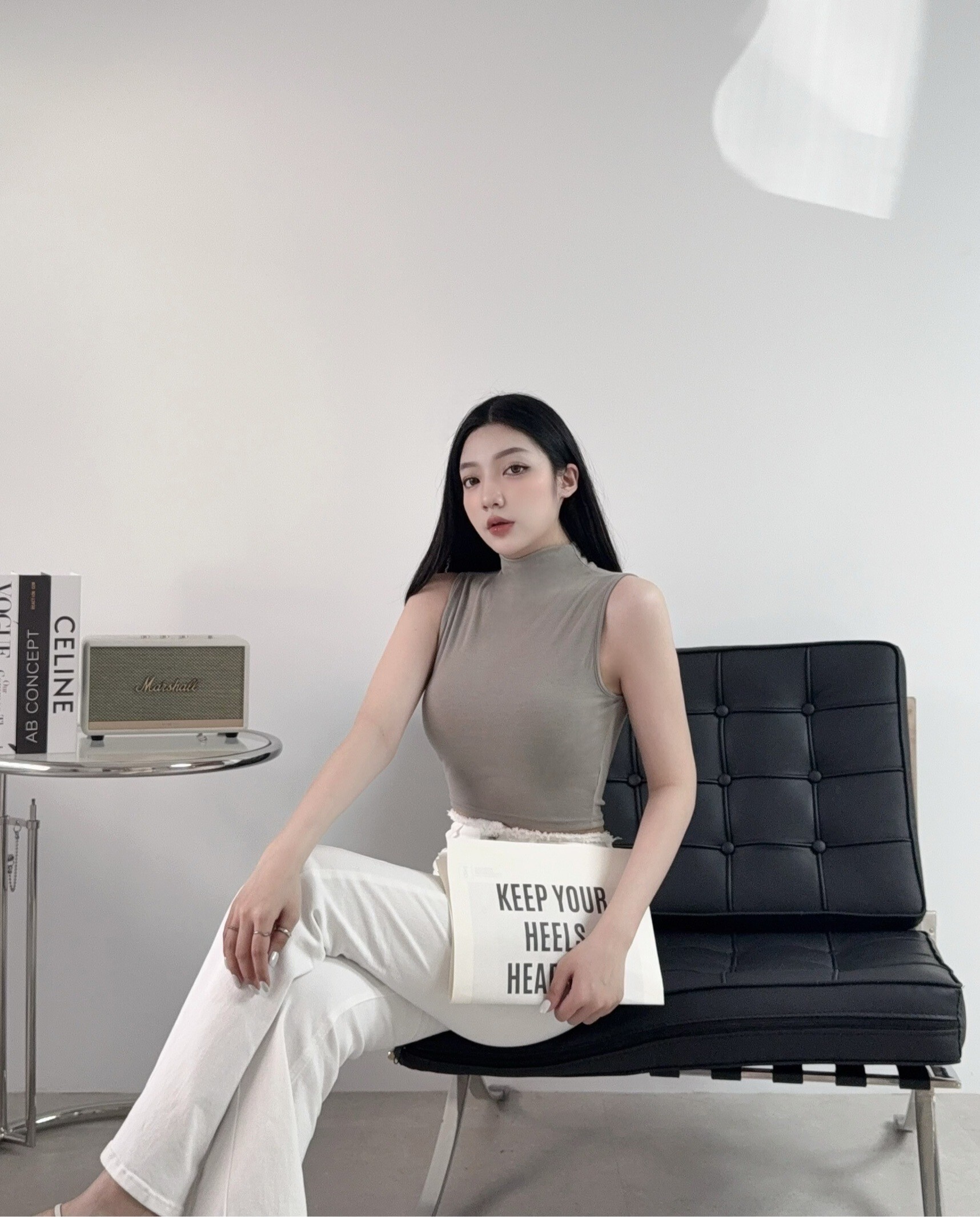 0088『訂製款』純色質感立領柔感Bra Top (4)