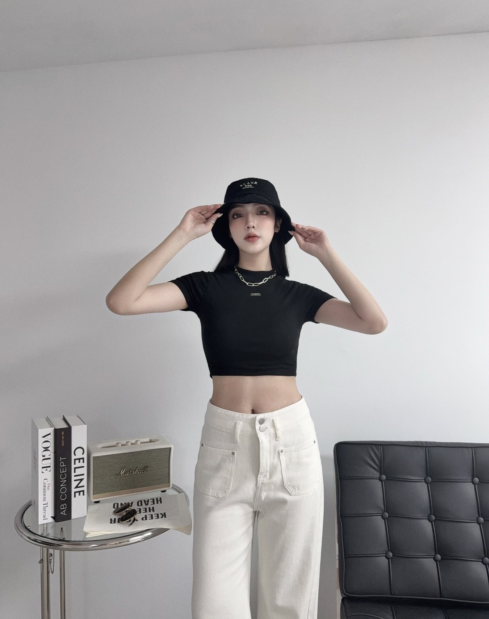 0091 『訂製款』歐美走線鐵標微立領Bra T (2)