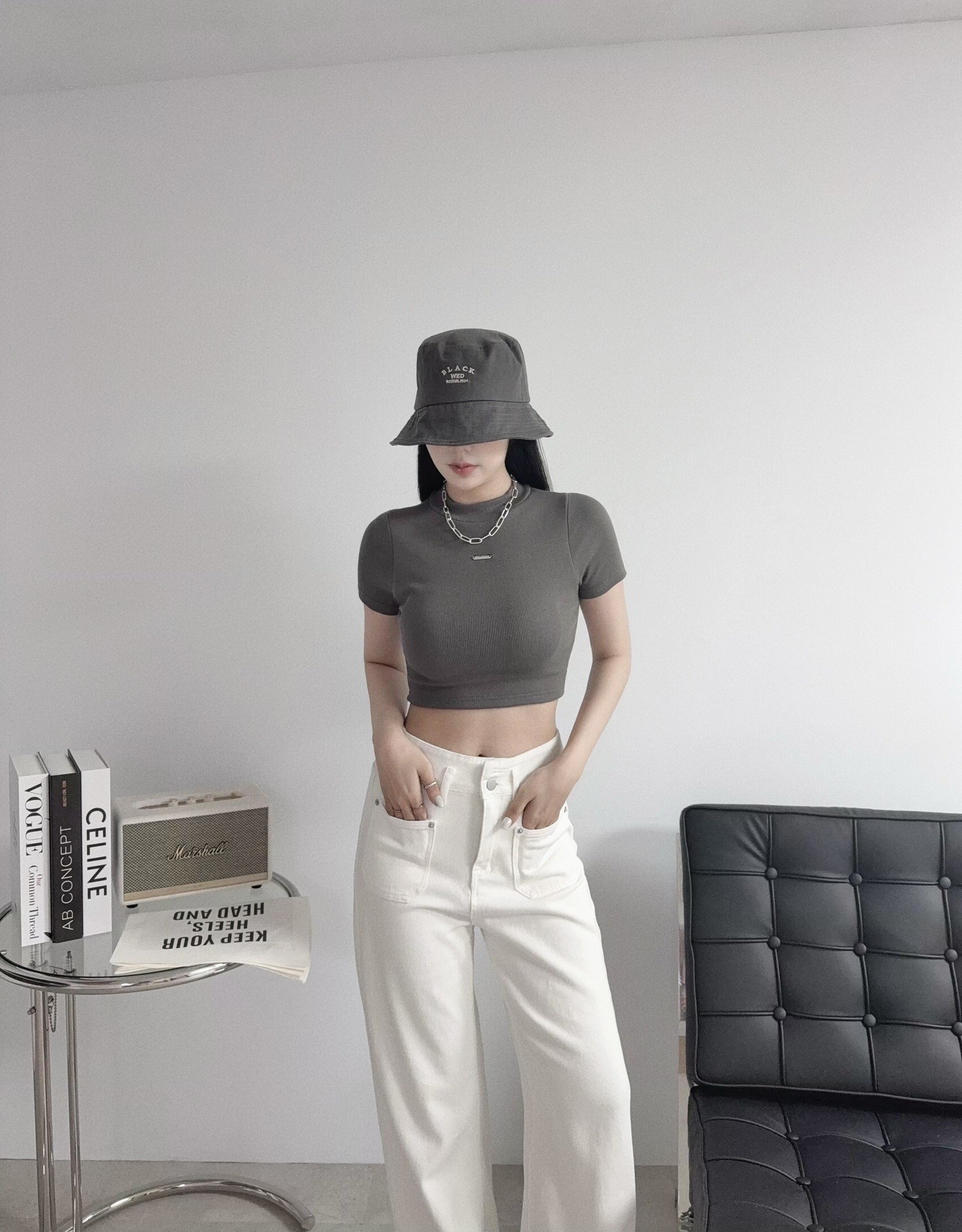 0091 『訂製款』歐美走線鐵標微立領Bra T (3)